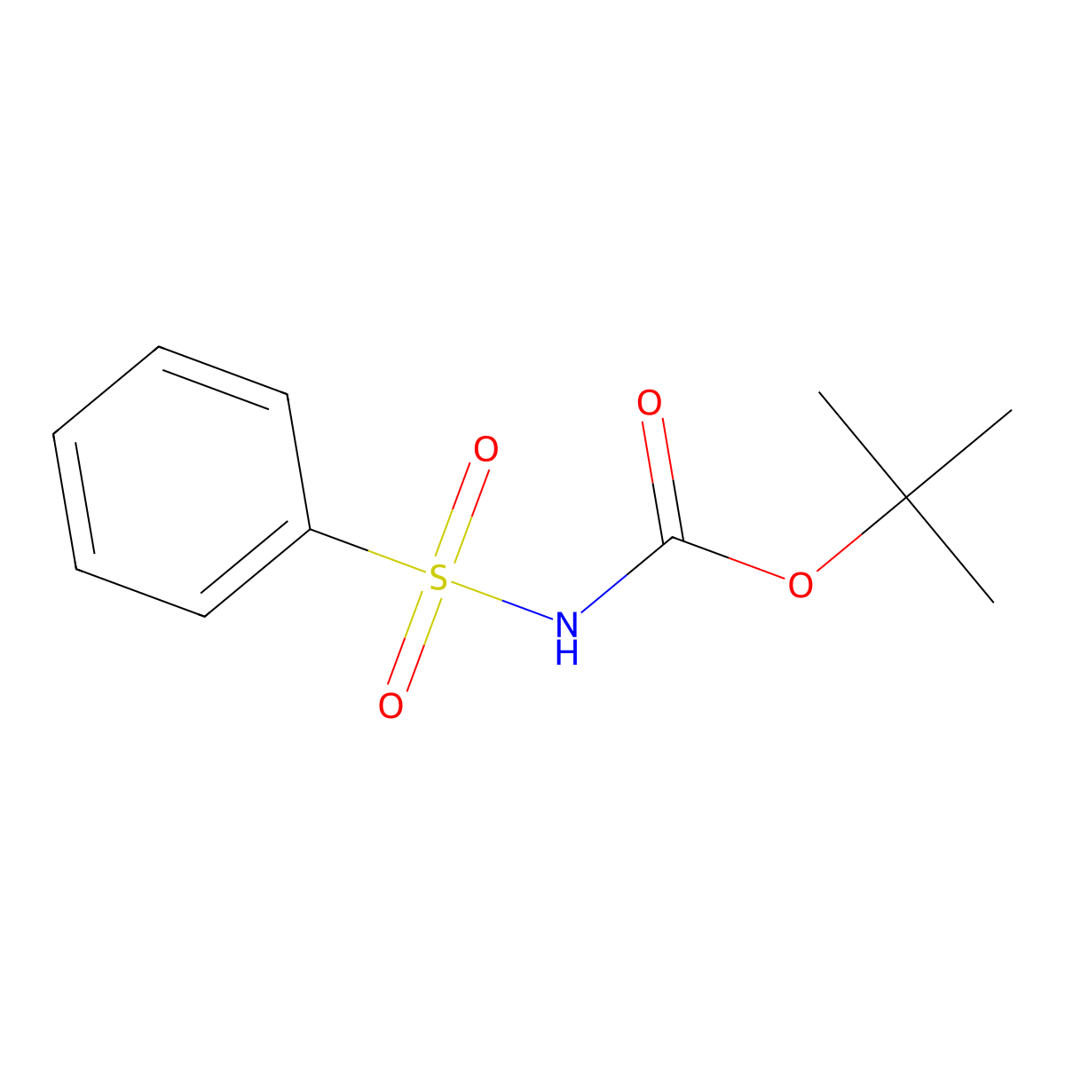 tert-butyl N-(benzenesulfonyl)carbamate molecular structure, CAS 2845-66-1