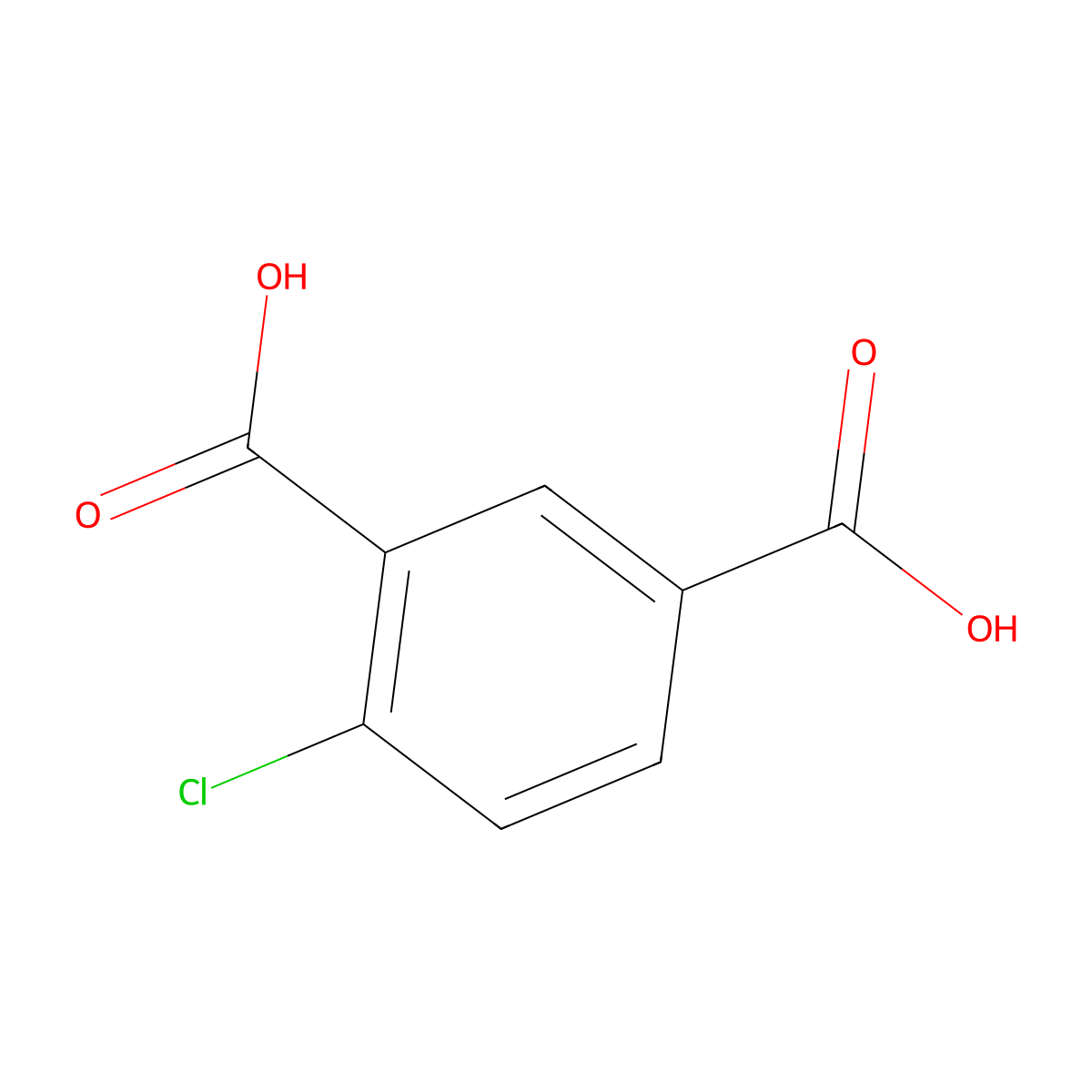 4-Chloroisophthalic acid molecular structure, CAS 2845-85-4