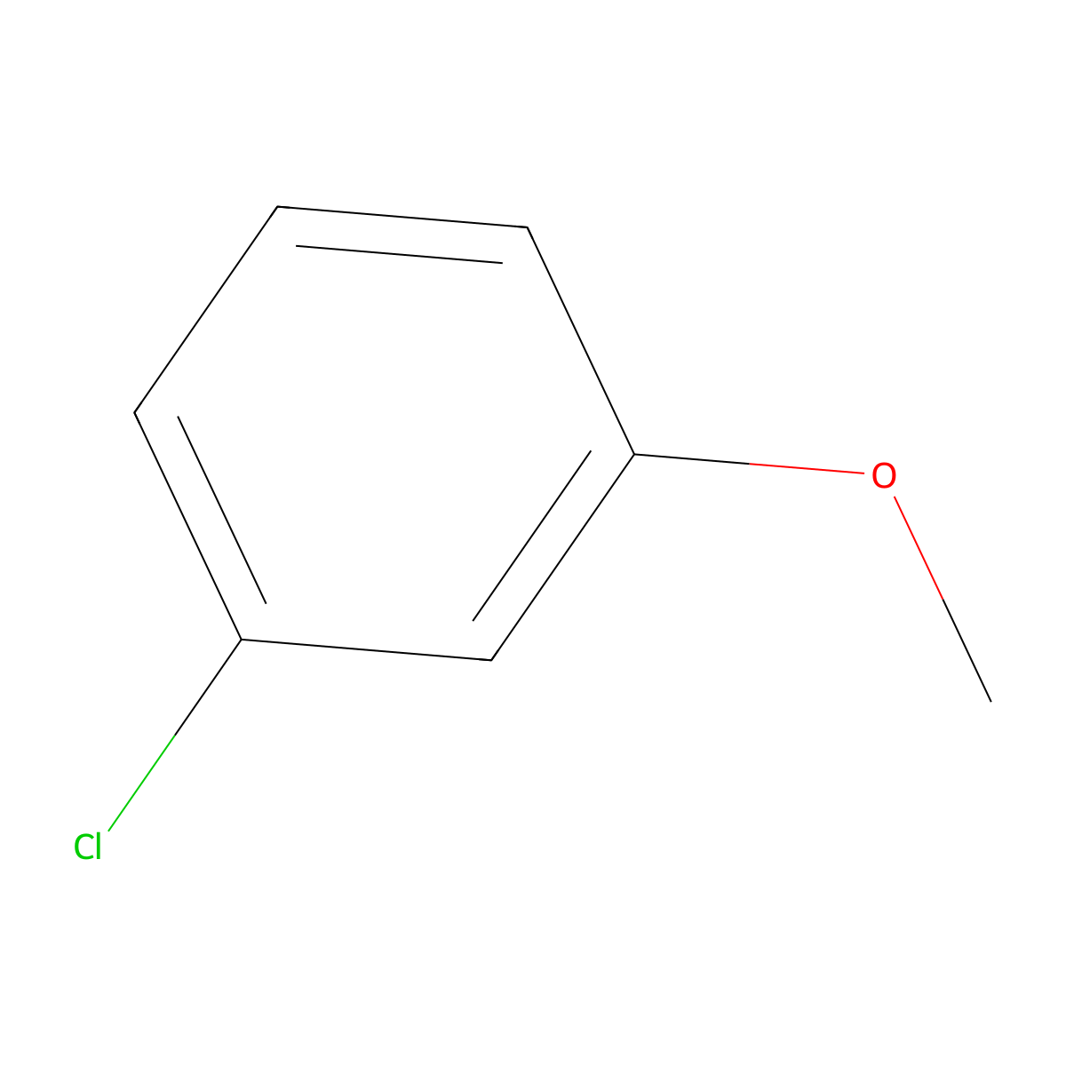 3-Chloroanisole molecular structure, CAS 2845-89-8
