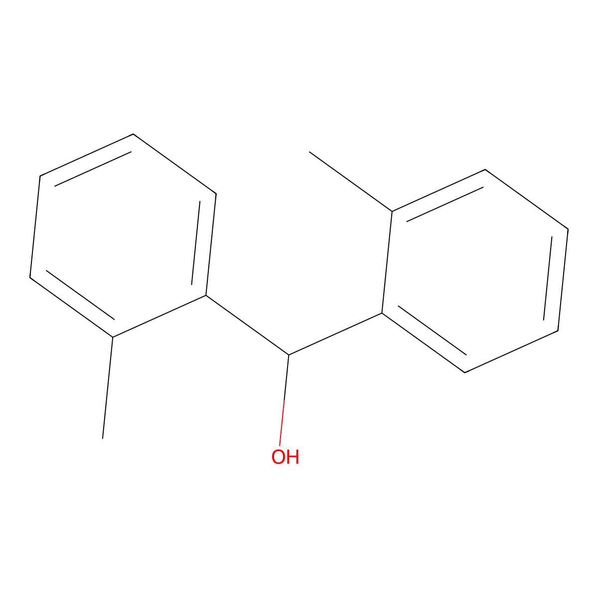 Bis(2-methylphenyl)methanol molecular structure, CAS 2845-91-2