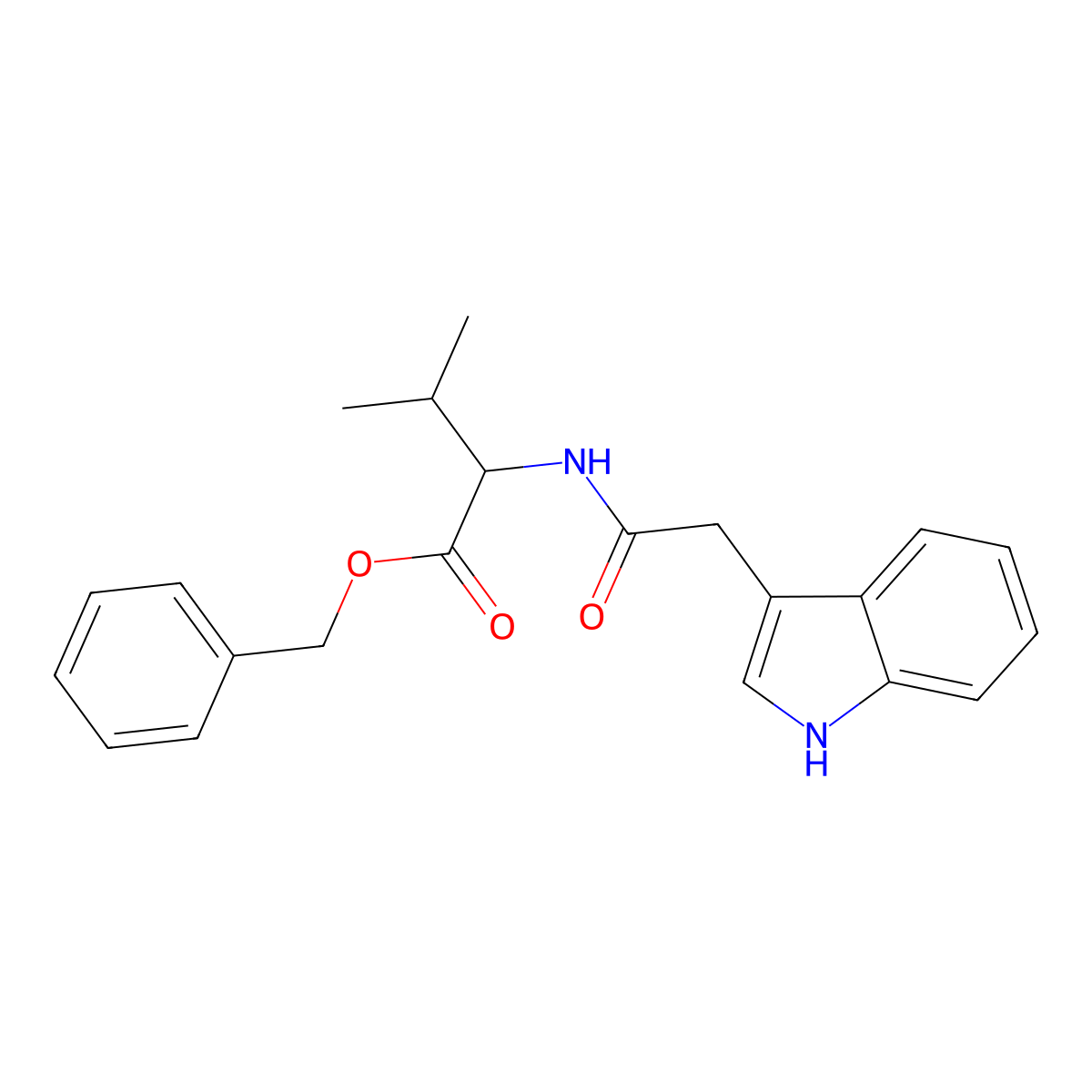 Benzyl (2S)-2-[2-(1H-indol-3-yl)acetamido]-3-methylbutanoate molecular structure, CAS 2845095-65-8