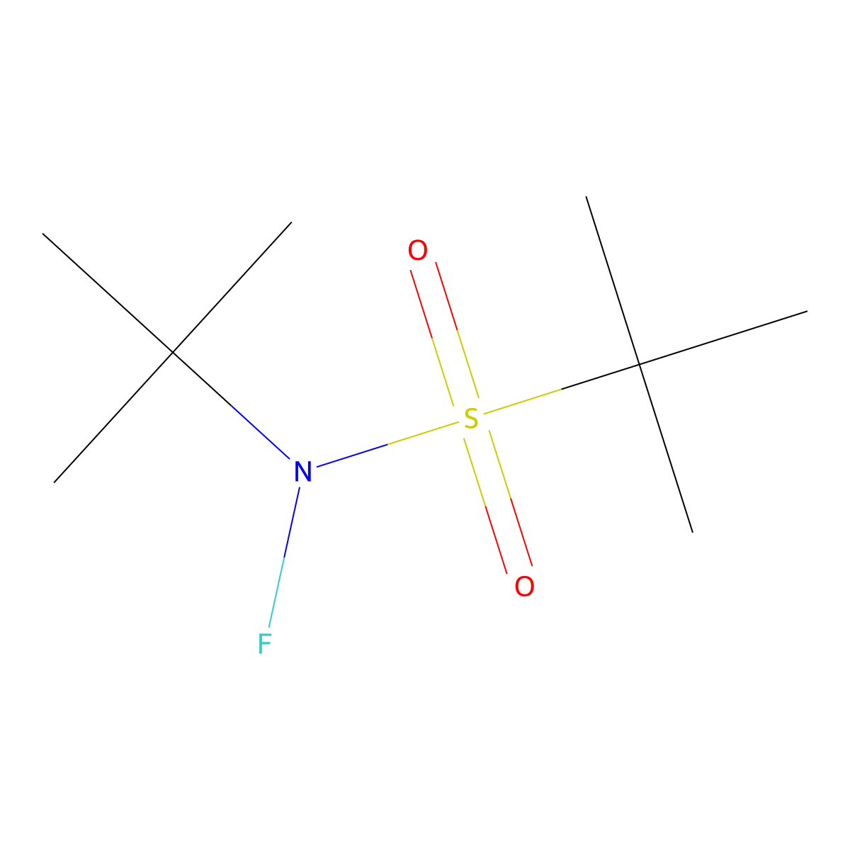 N-(tert-Butyl)-N-fluoro-2-methylpropane-2-sulfonamide molecular structure, CAS 2845105-20-4