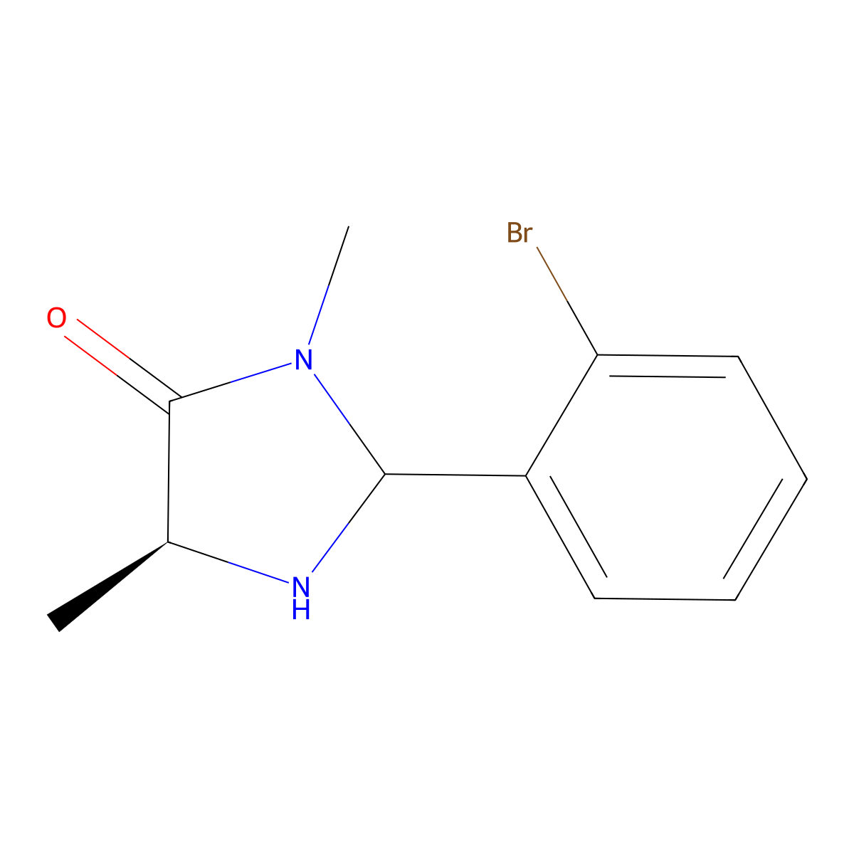 (5S)-2-(2-Bromophenyl)-3,5-dimethylimidazolidin-4-one molecular structure, CAS 2845120-28-5