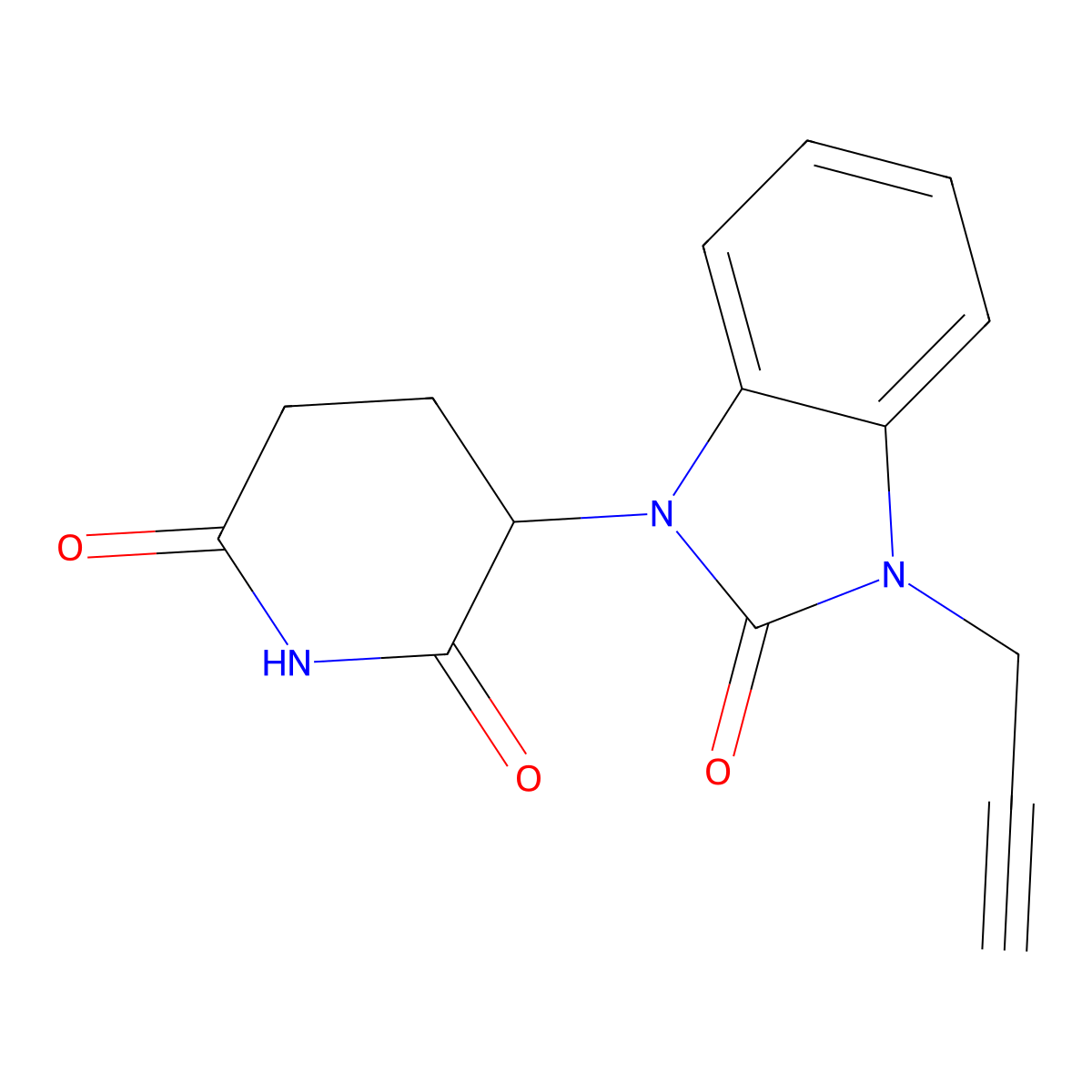3-[2-Oxo-3-(2-propynyl)-2,3-dihydro-1-benzimidazolyl]piperidine-2,6-dione molecular structure, CAS 2845126-05-6