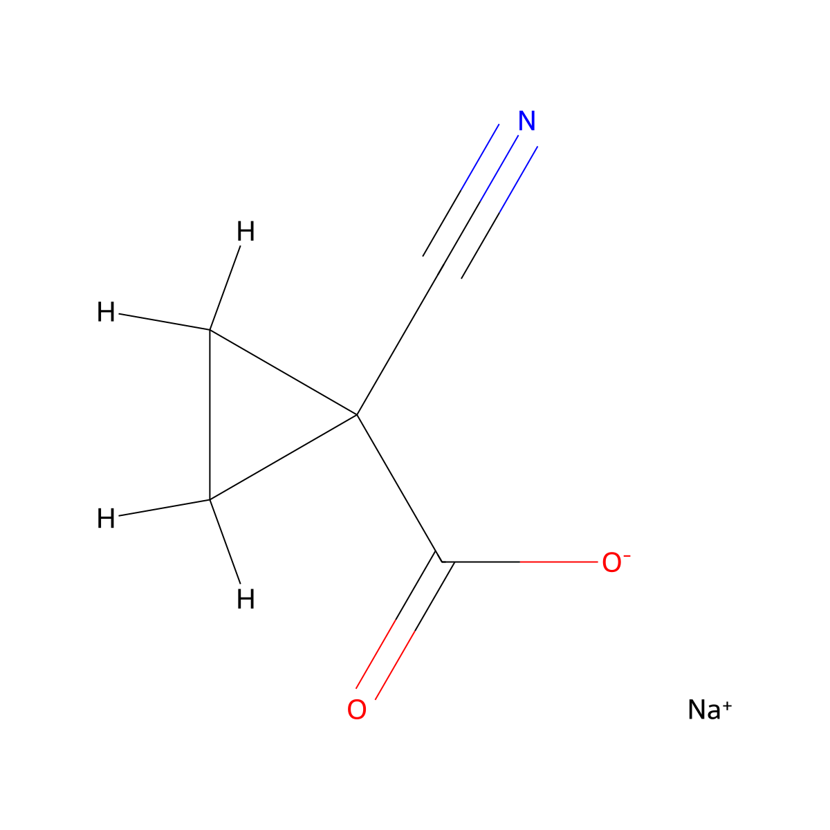 Sodium 1-Cyanocyclopropanecarboxylate molecular structure, CAS 2845126-13-6