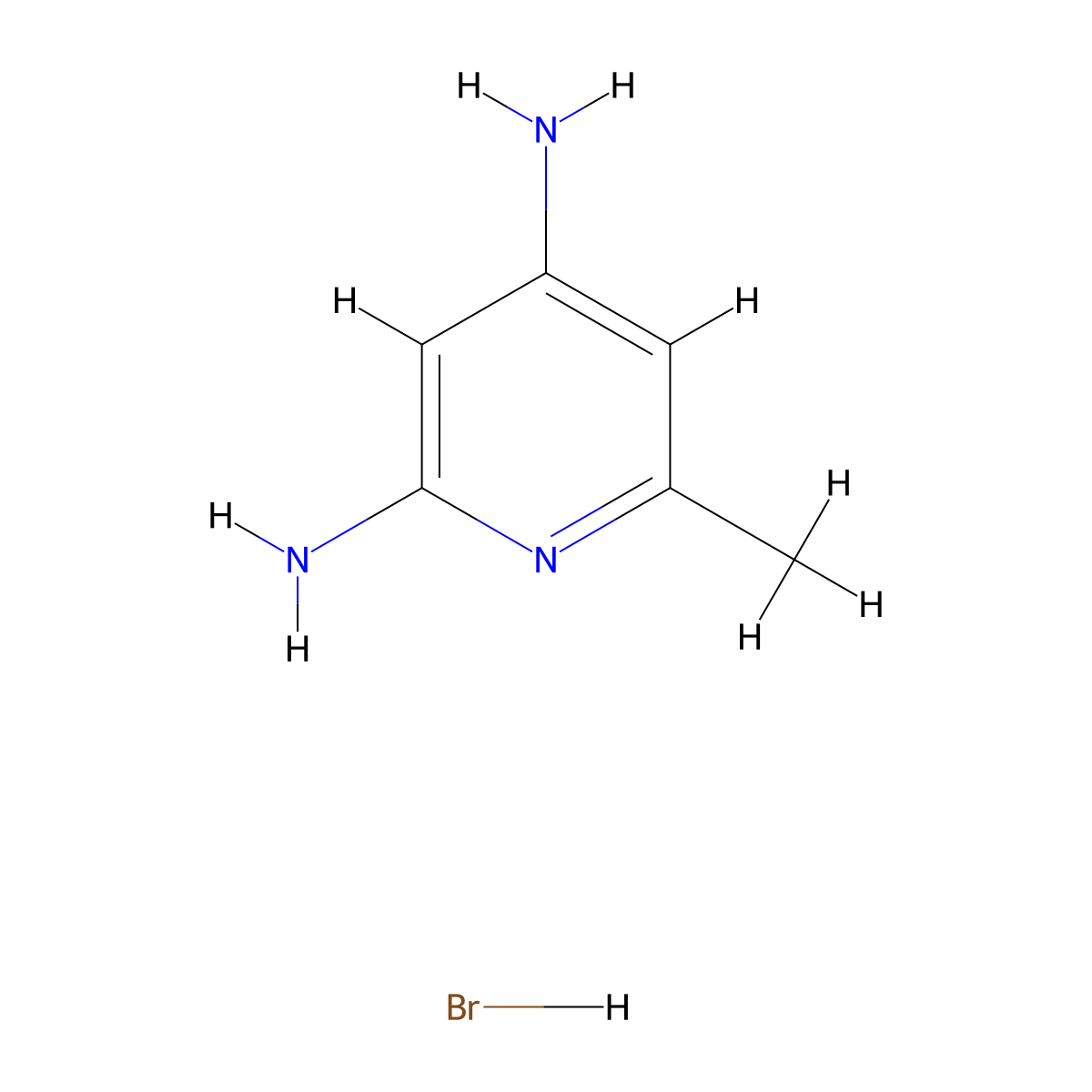 6-Methylpyridine-2,4-diamine hydrobromide molecular structure, CAS 2845126-48-7