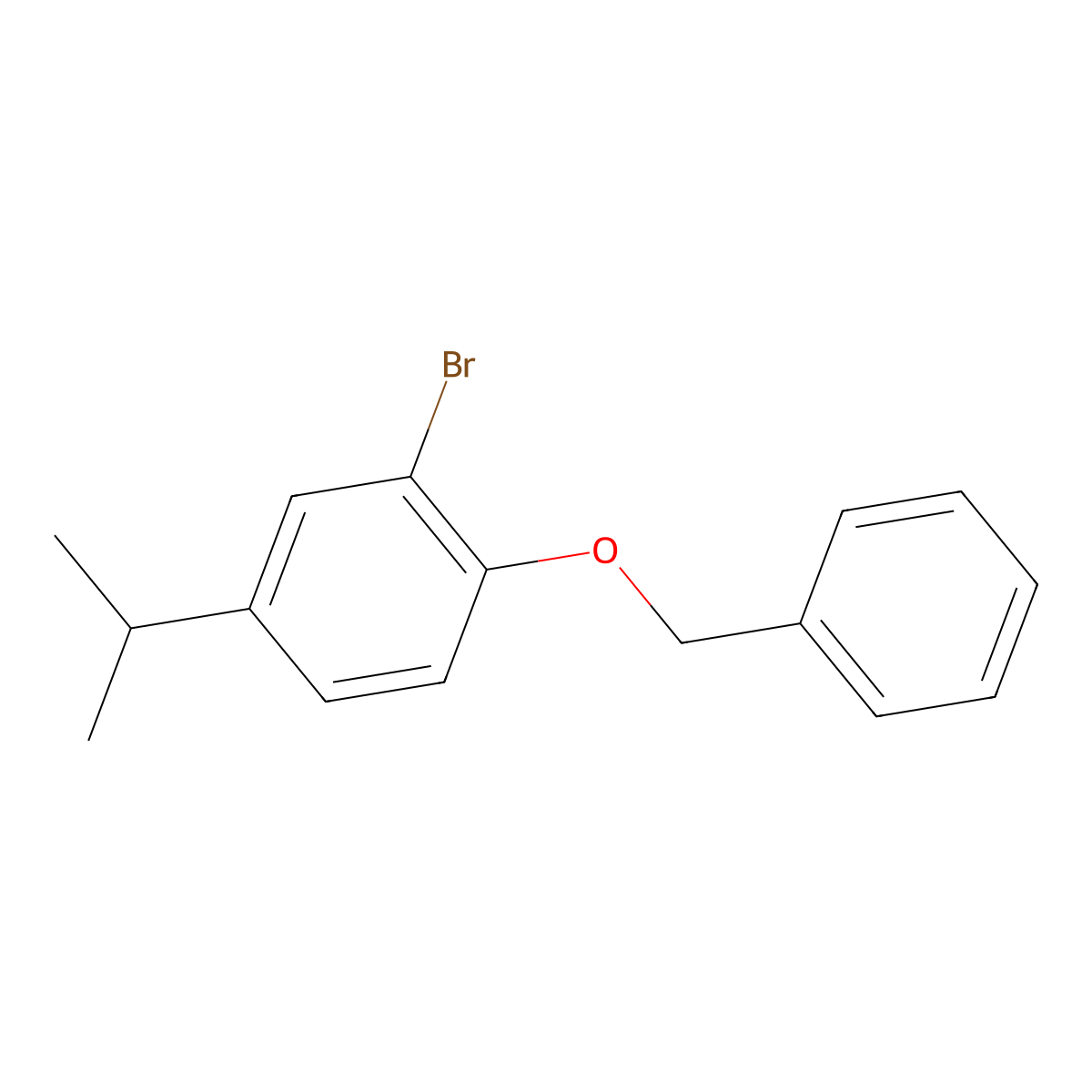 1-(Benzyloxy)-2-bromo-4-isopropylbenzene molecular structure, CAS 2845127-40-2