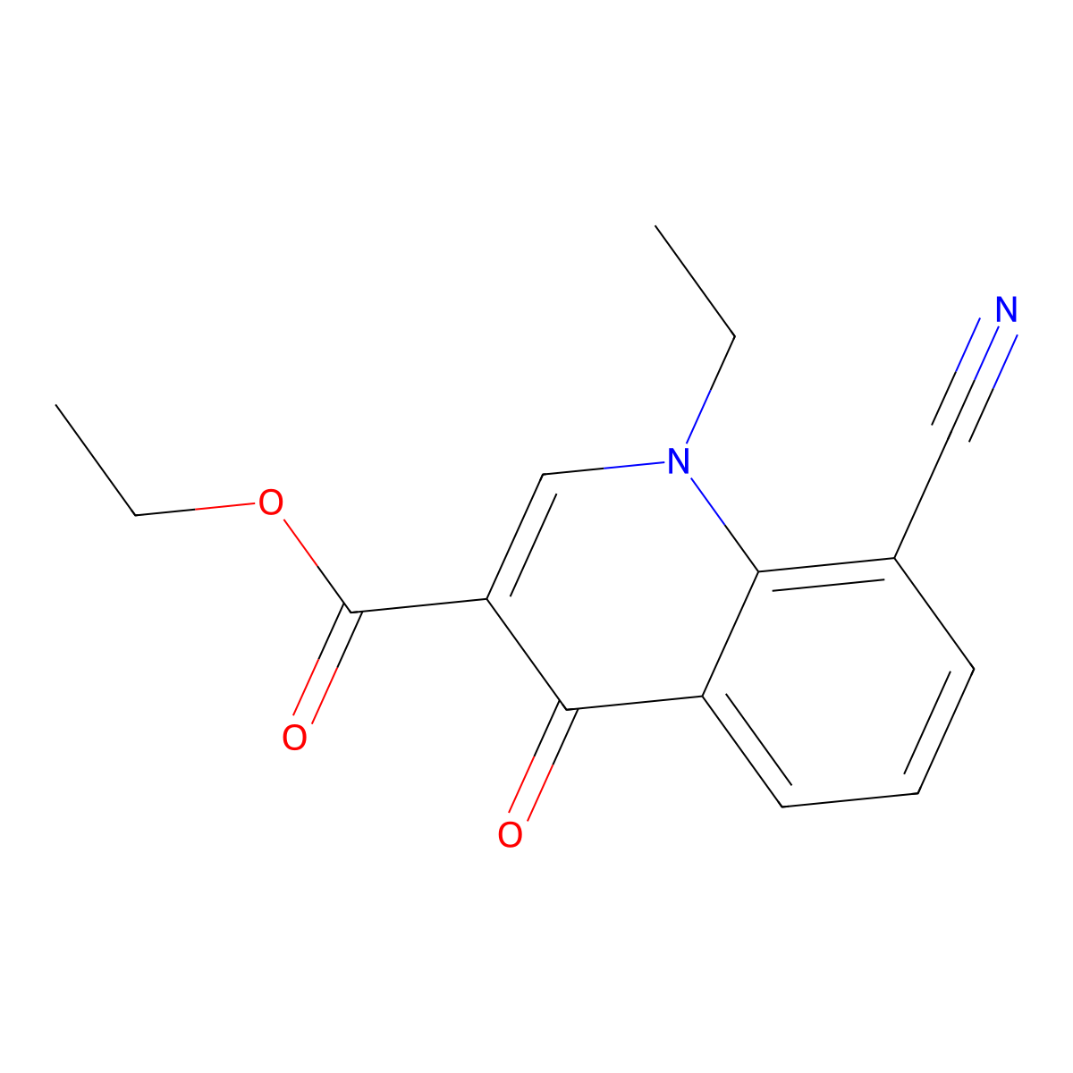 Ethyl 8-Cyano-1-ethyl-4-oxo-1,4-dihydroquinoline-3-carboxylate molecular structure, CAS 2845127-63-9