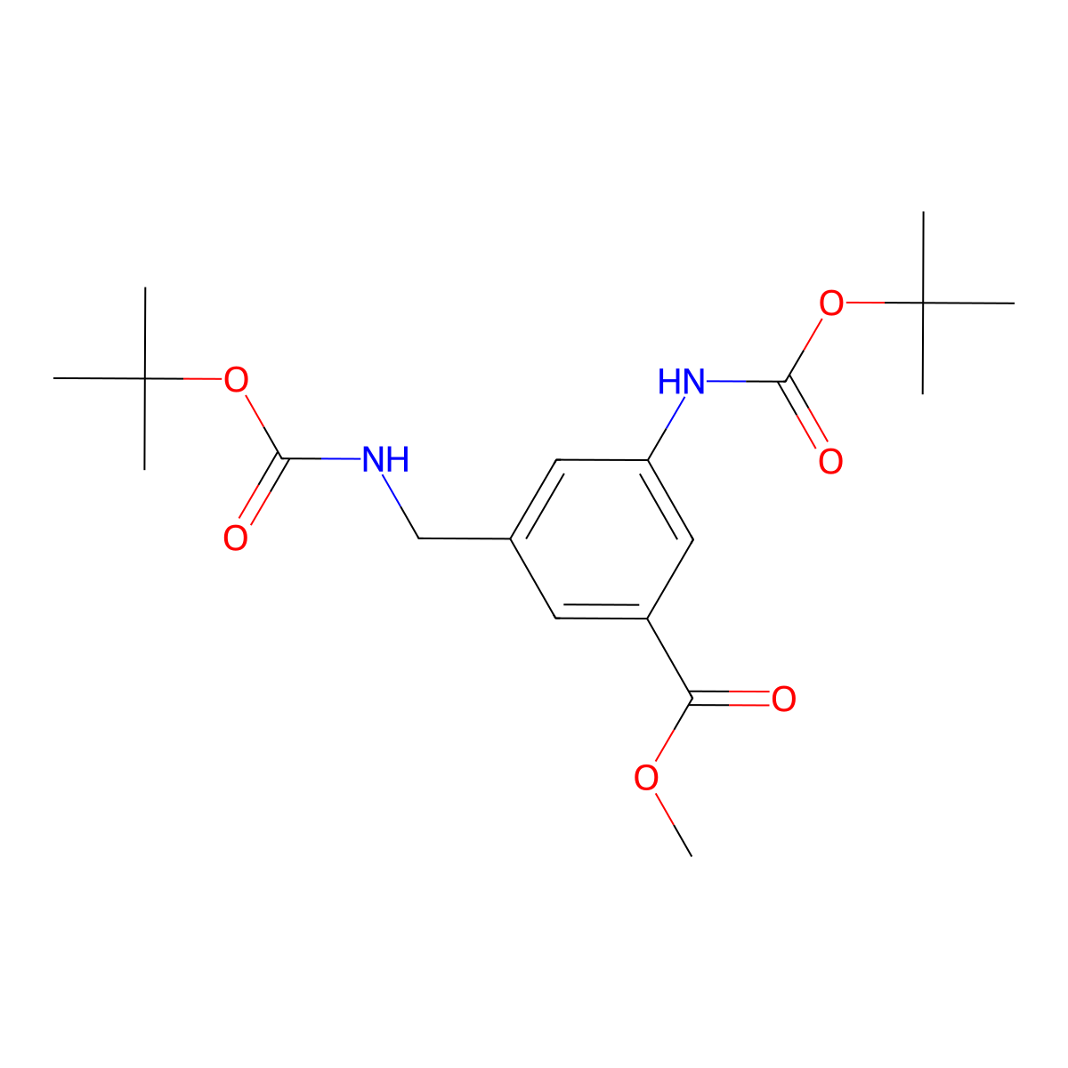 Methyl 3-(Boc-amino)-5-(Boc-aminomethyl)benzoate molecular structure, CAS 2845127-64-0