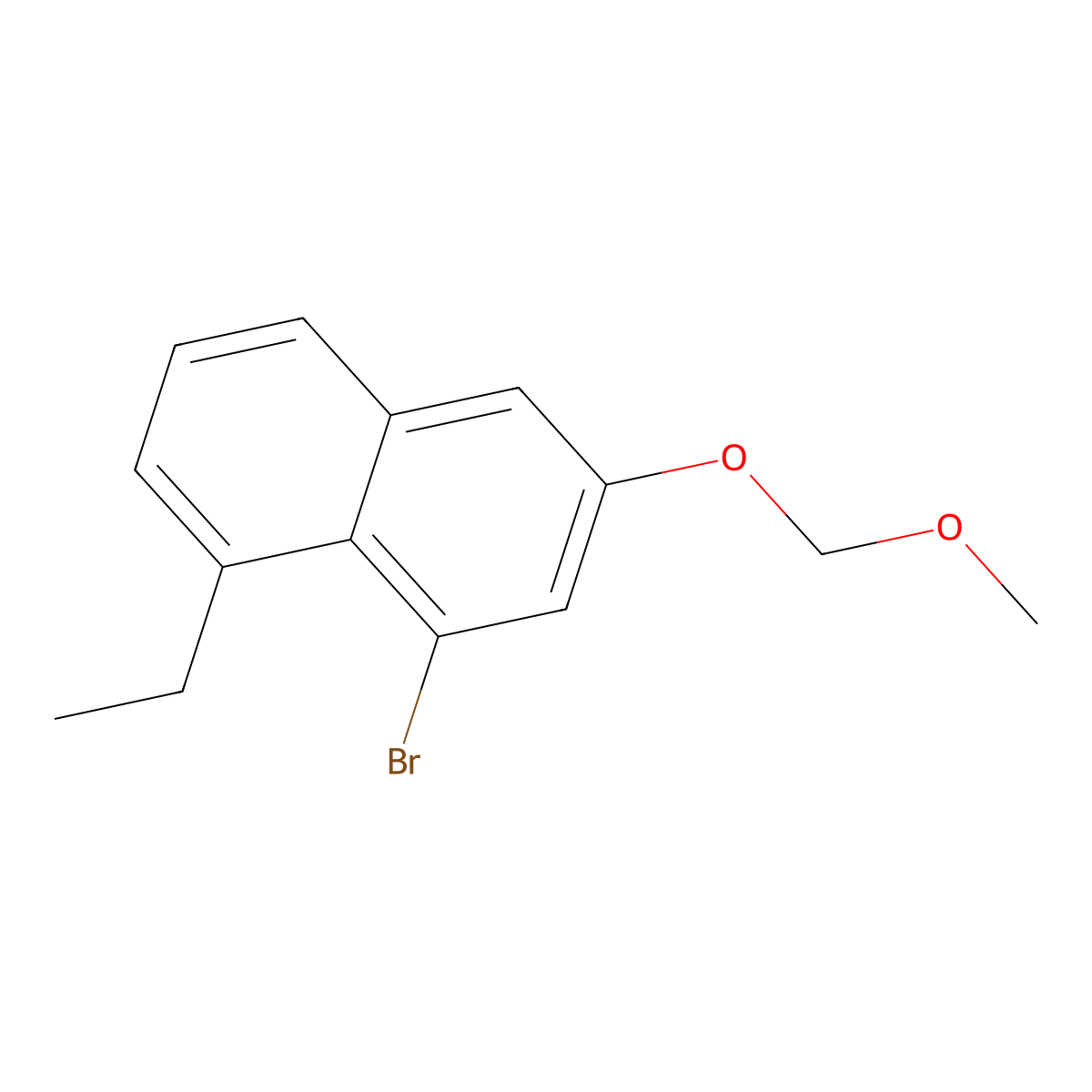 1-Bromo-8-ethyl-3-(methoxymethoxy)naphthalene molecular structure, CAS 2845127-65-1