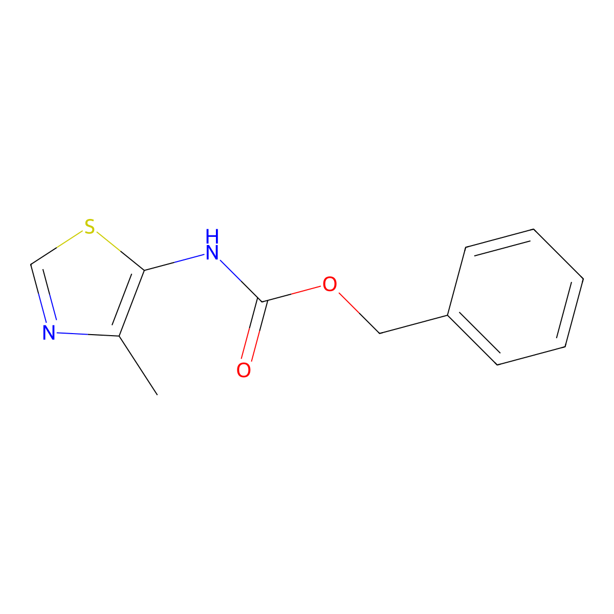 Benzyl N-(4-methyl-1,3-thiazol-5-yl)carbamate molecular structure, CAS 2845127-68-4