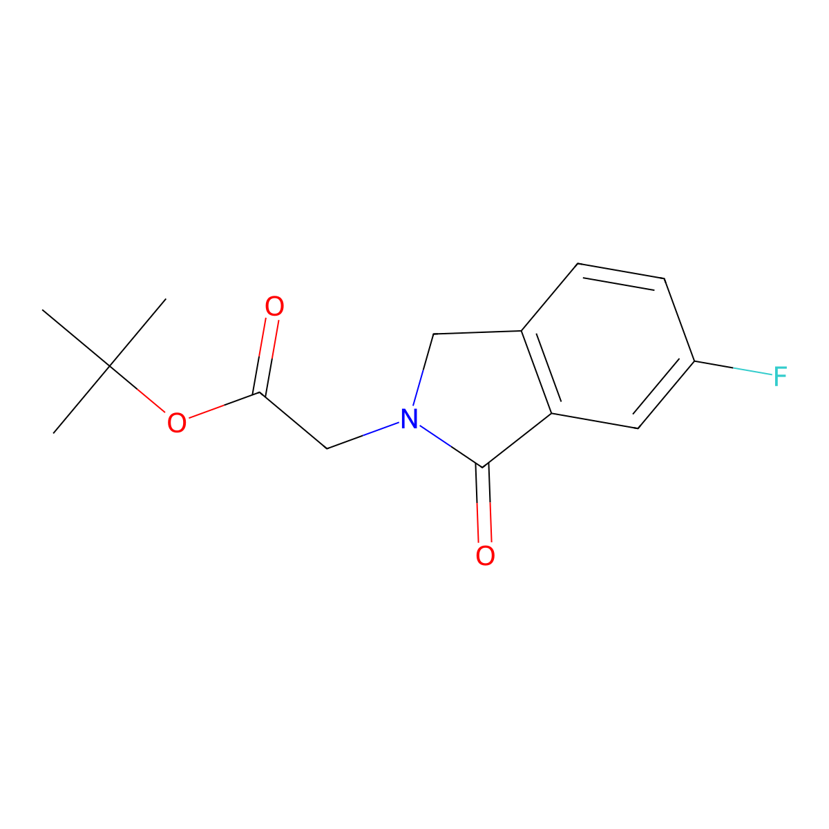 tert-Butyl 2-(6-fluoro-1-oxo-3H-isoindol-2-yl)acetate molecular structure, CAS 2845127-69-5