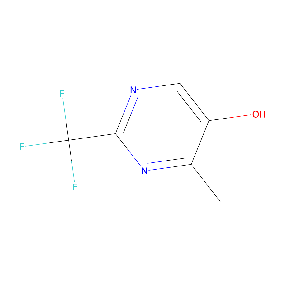 4-Methyl-2-(trifluoromethyl)pyrimidin-5-ol molecular structure, CAS 2845127-78-6