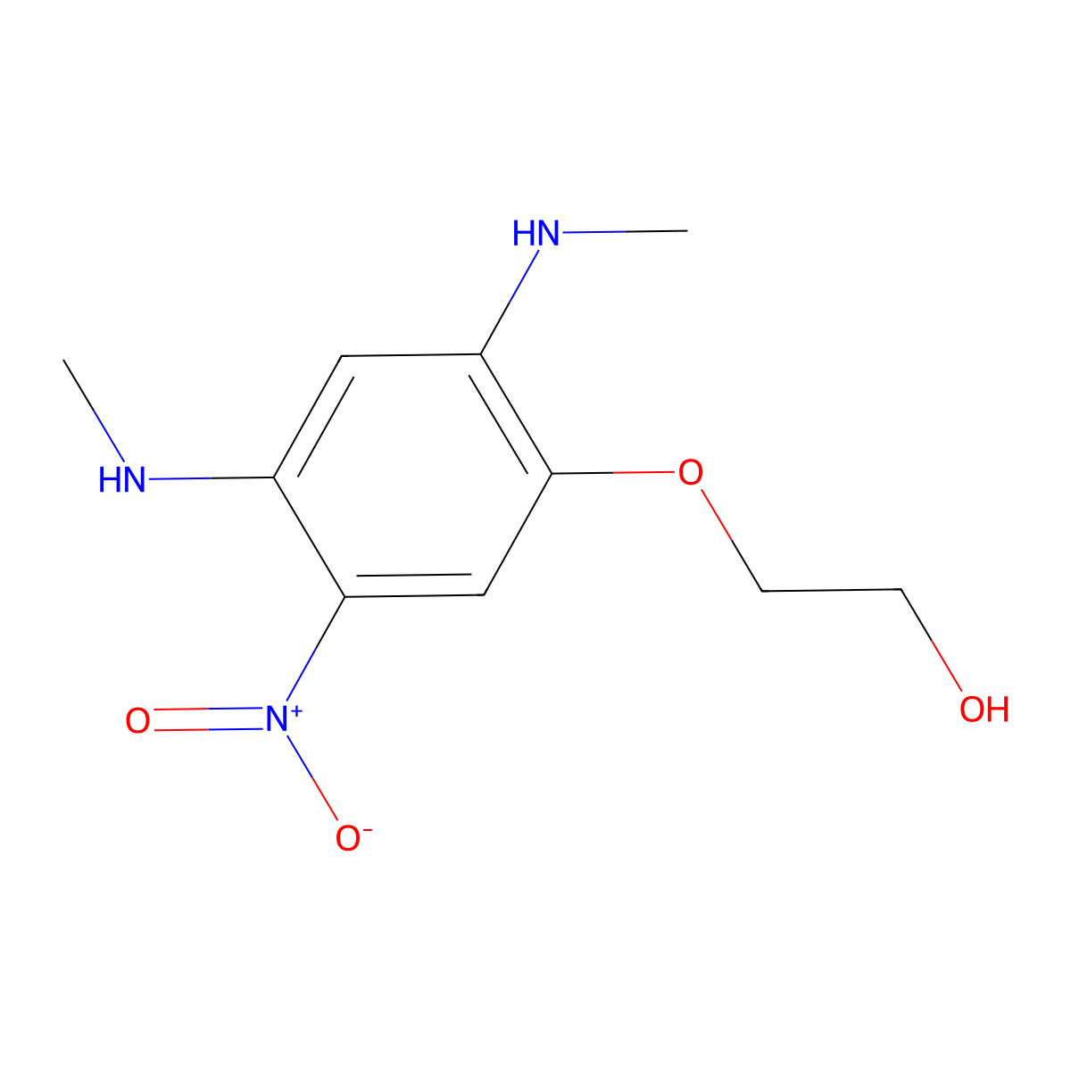 2-[2,4-Bis(methylamino)-5-nitrophenoxy]ethanol molecular structure, CAS 2845127-80-0