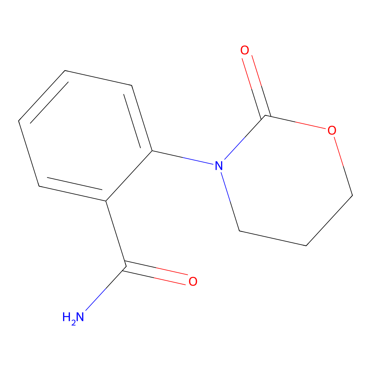 2-(2-Oxo-1,3-oxazinan-3-yl)benzamide molecular structure, CAS 2845127-82-2
