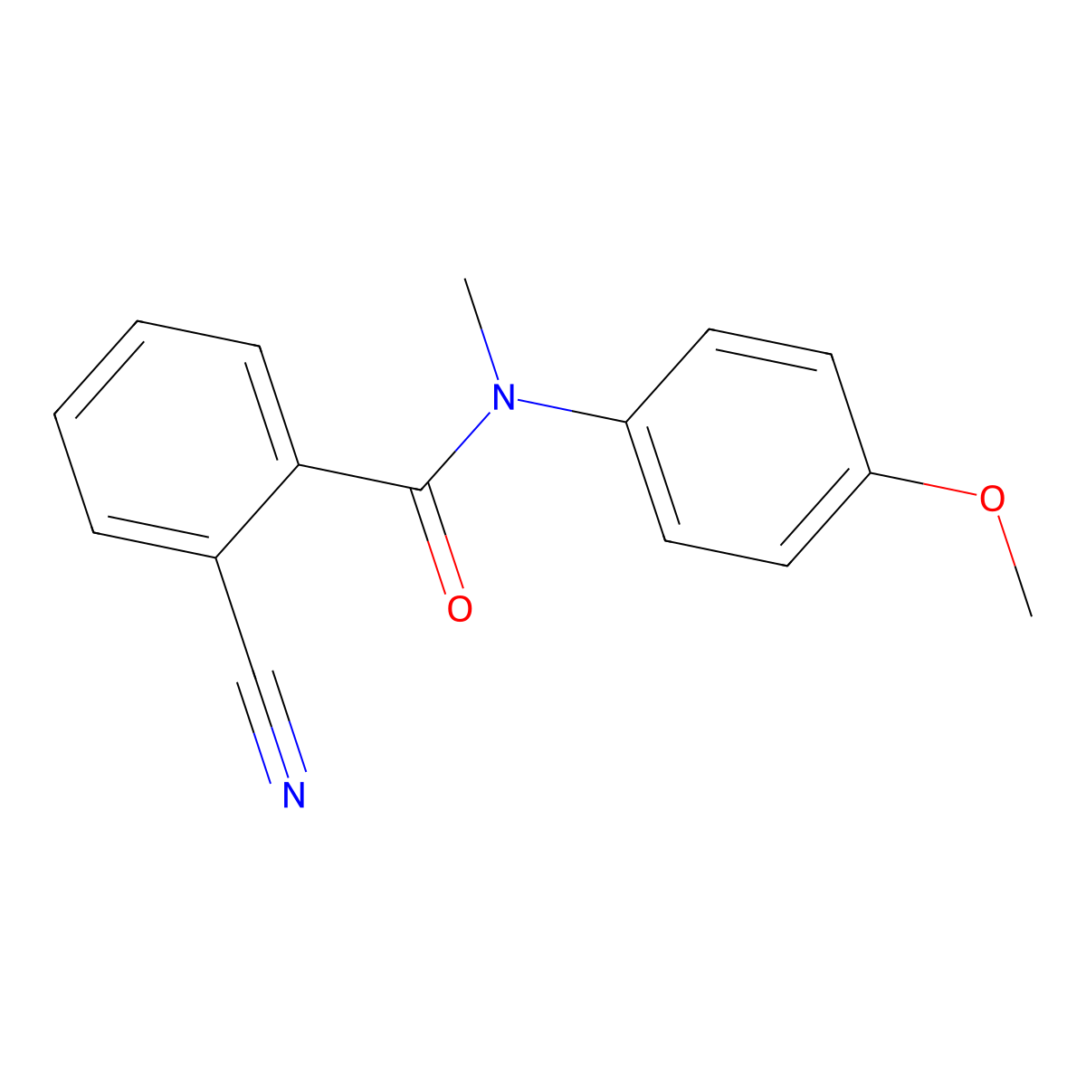 2-cyano-N-(4-methoxyphenyl)-N-methylbenzamide molecular structure, CAS 2845127-84-4