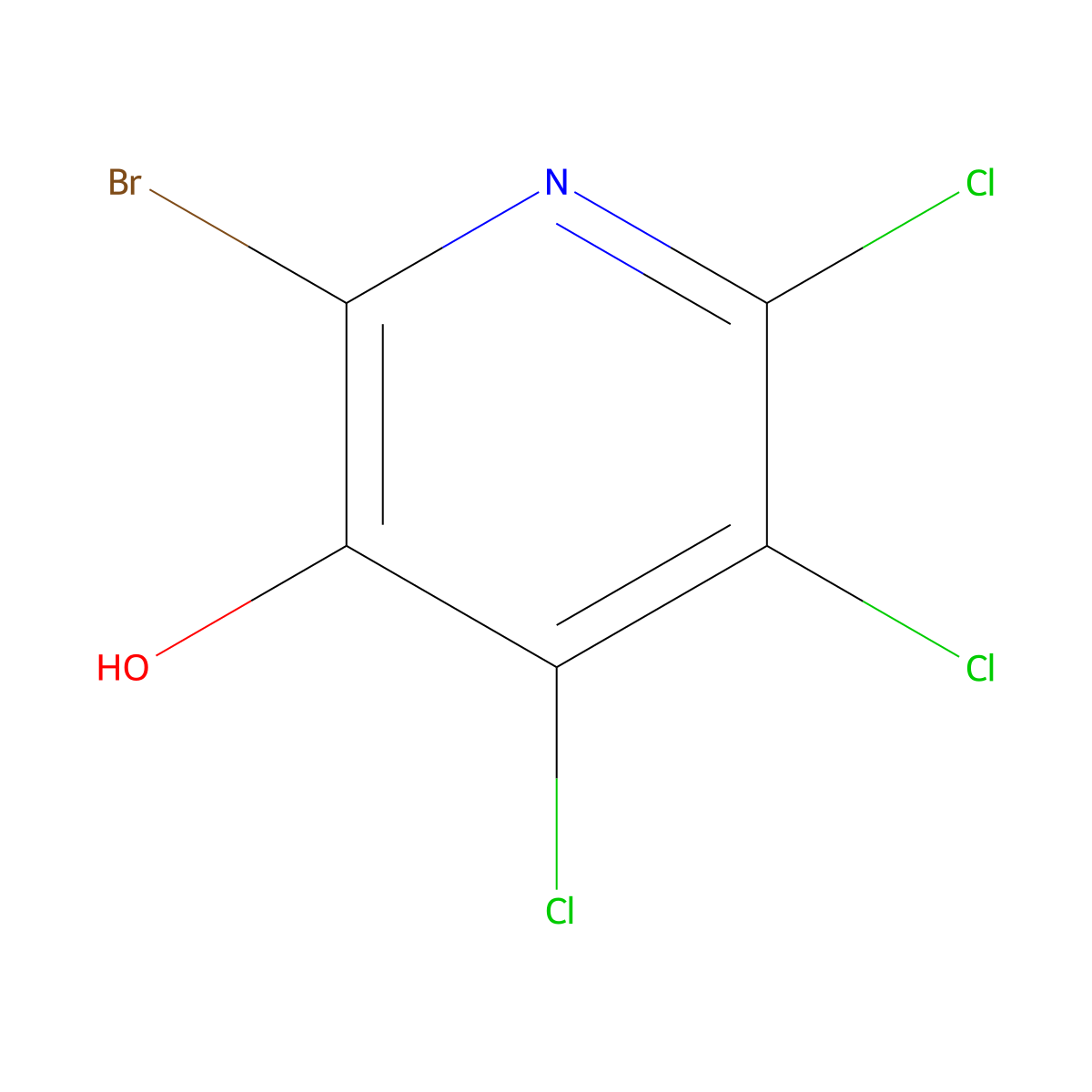 2-Bromo-4,5,6-trichloropyridin-3-ol molecular structure, CAS 2845127-92-4