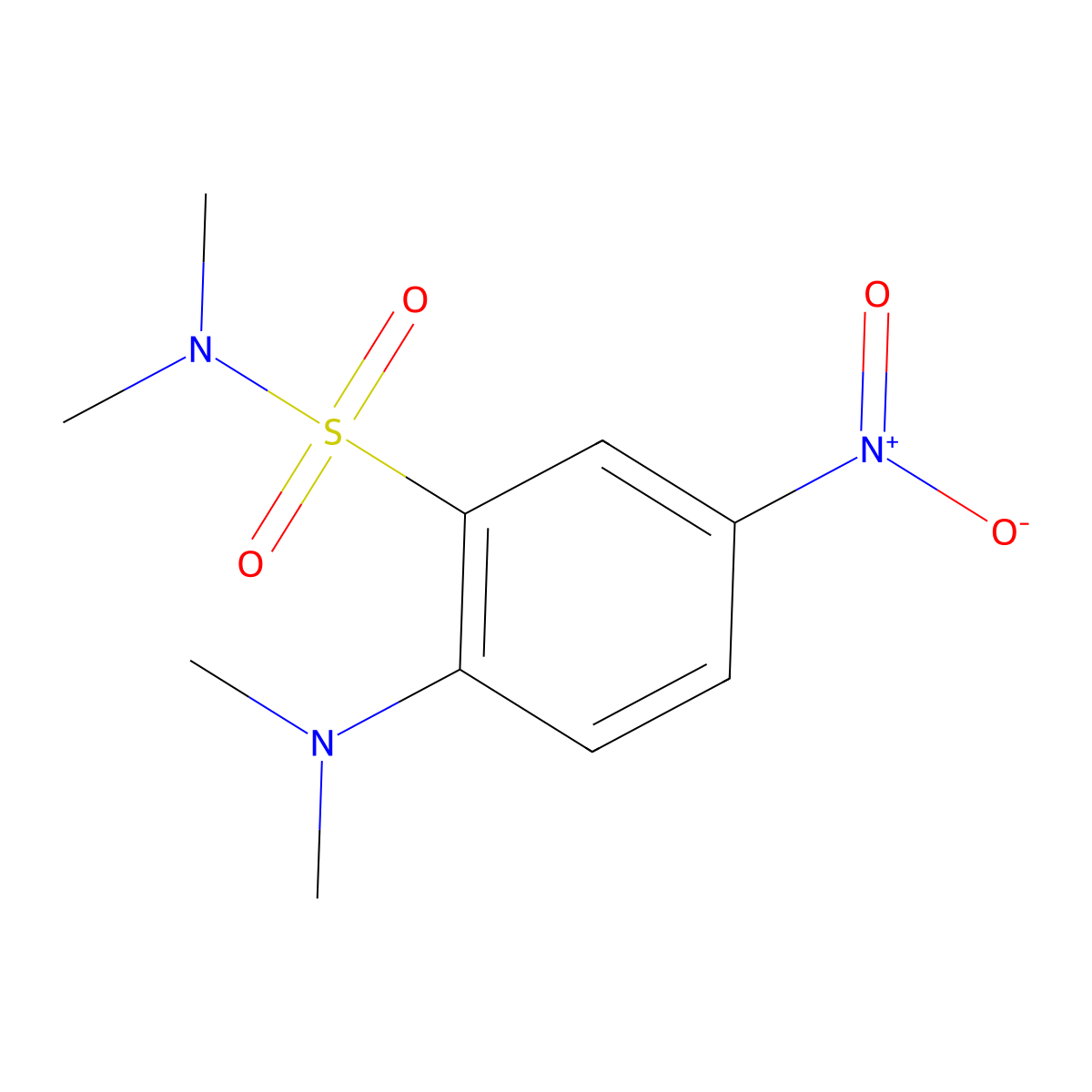 2-(Dimethylamino)-N,N-dimethyl-5-nitrobenzenesulfonamide molecular structure, CAS 2845127-96-8