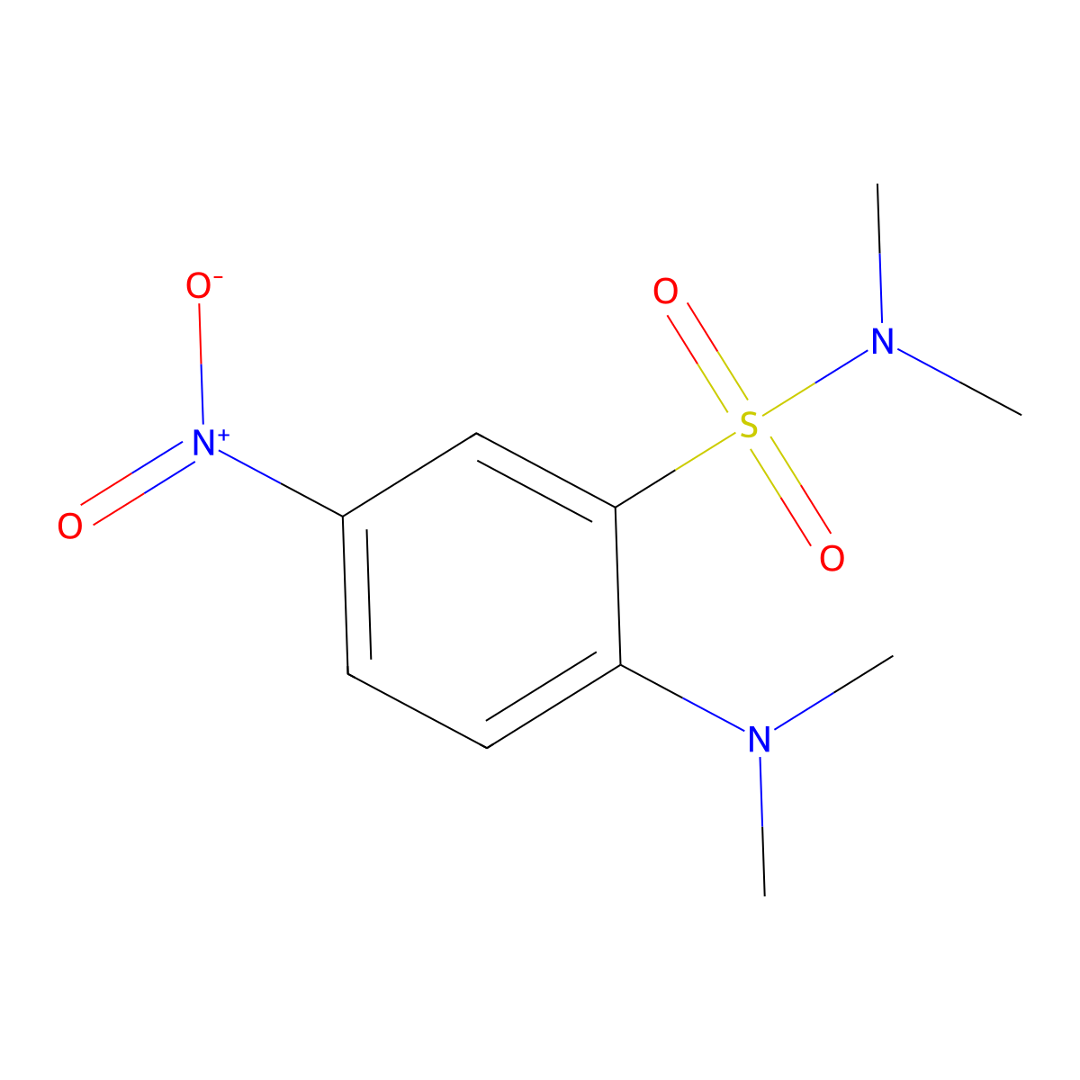 2-(Dimethylamino)-N,N-dimethyl-5-nitrobenzenesulfonamide molecular structure, CAS 2845127-96-8