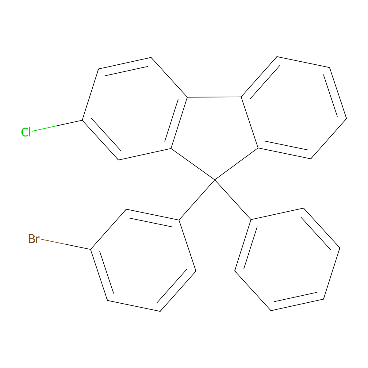9-(3-Bromophenyl)-2-chloro-9-phenyl-9H-fluorene molecular structure, CAS 2845127-97-9