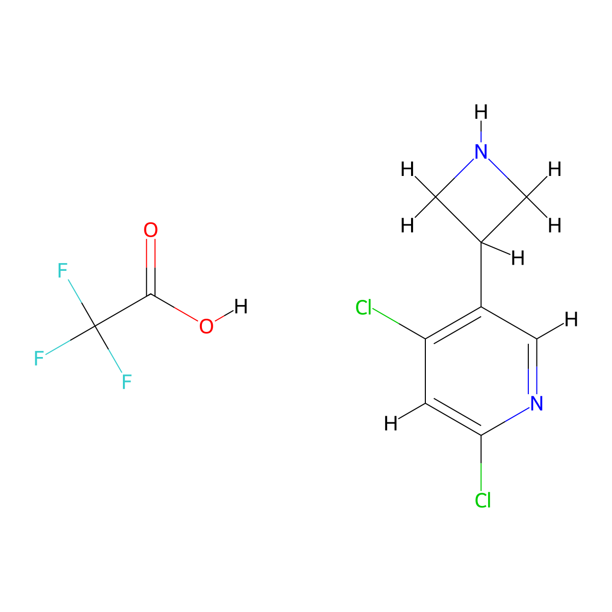 5-(3-Azetidinyl)-2,4-dichloropyridine Trifluoroacetate molecular structure, CAS 2845128-57-4