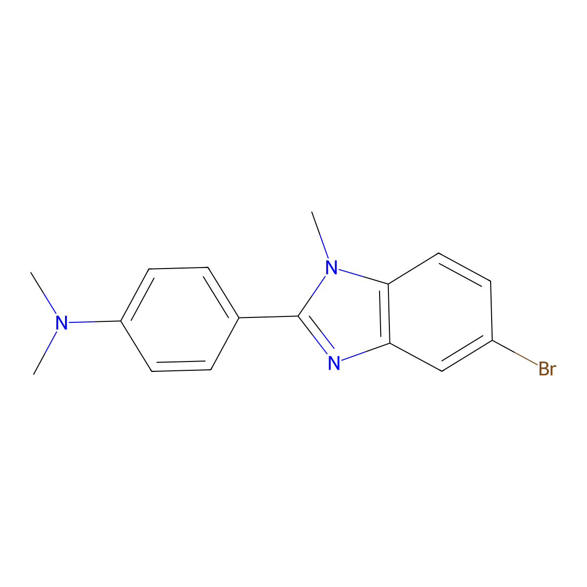 4-(5-Bromo-1-methyl-1H-benzo[d]imidazol-2-yl)-N,N-dimethylaniline molecular structure, CAS 2845128-58-5