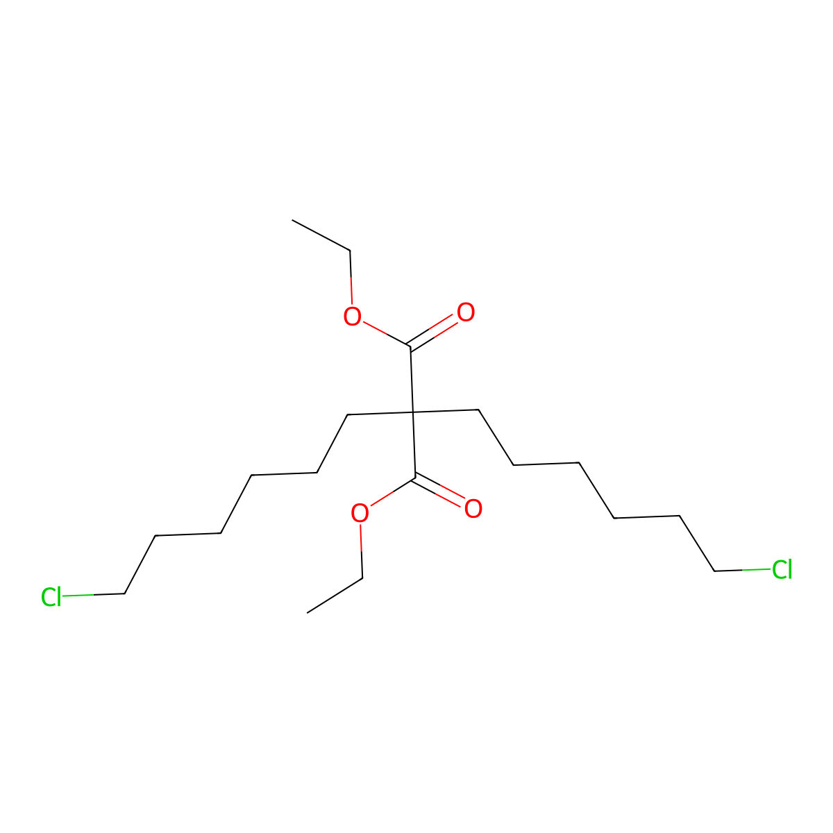 Diethyl 2,2-Bis(6-chlorohexyl)malonate molecular structure, CAS 2845128-59-6