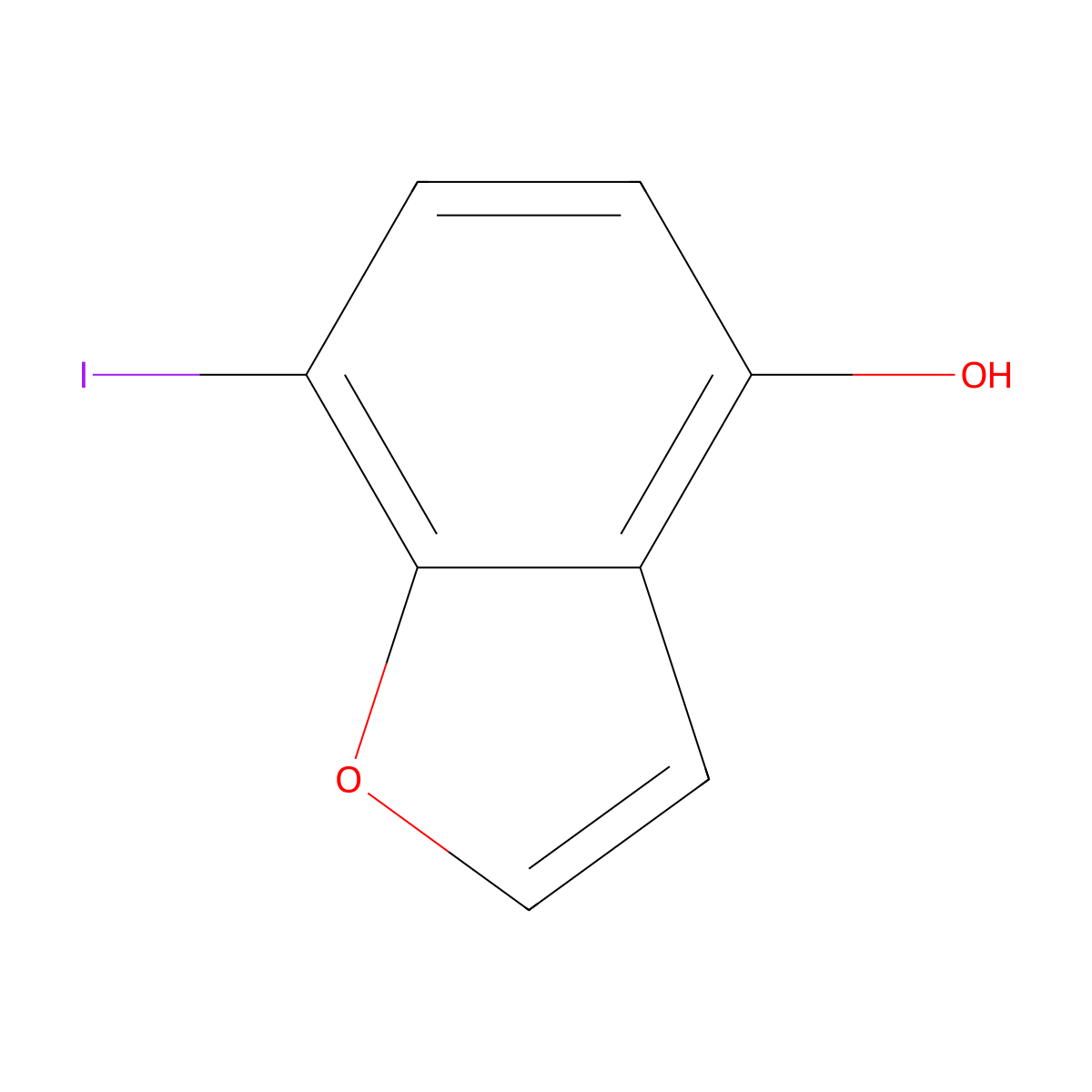7-Iodobenzofuran-4-ol molecular structure, CAS 2845128-64-3