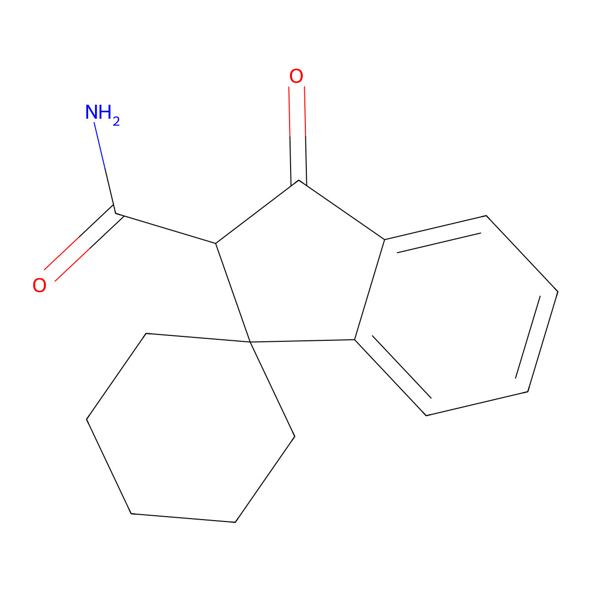 3'-Oxo-2'H-spiro[cyclohexane-1,1'-indene]-2'-carboxamide molecular structure, CAS 2845128-77-8