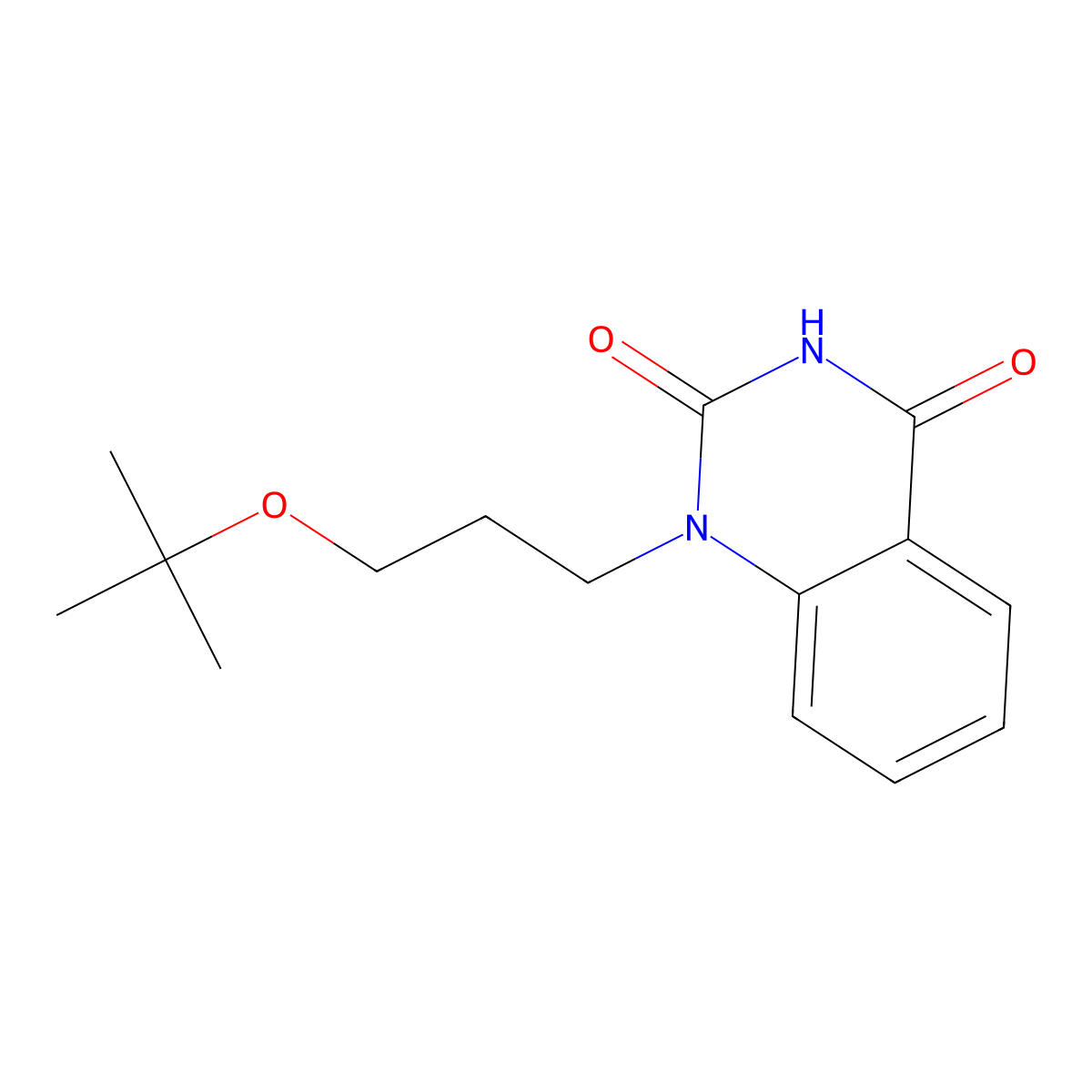 1-[3-(tert-Butoxy)propyl]-3H-quinazoline-2,4-dione molecular structure, CAS 2845128-78-9