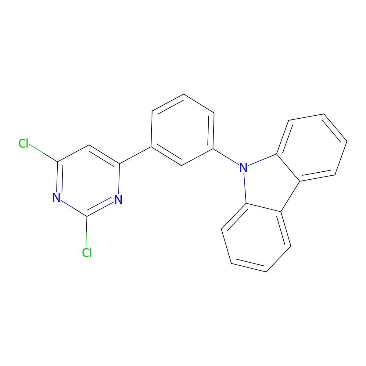 9-(3-(2,6-Dichloropyrimidin-4-yl)phenyl)-9H-carbazole molecular structure, CAS 2845128-82-5