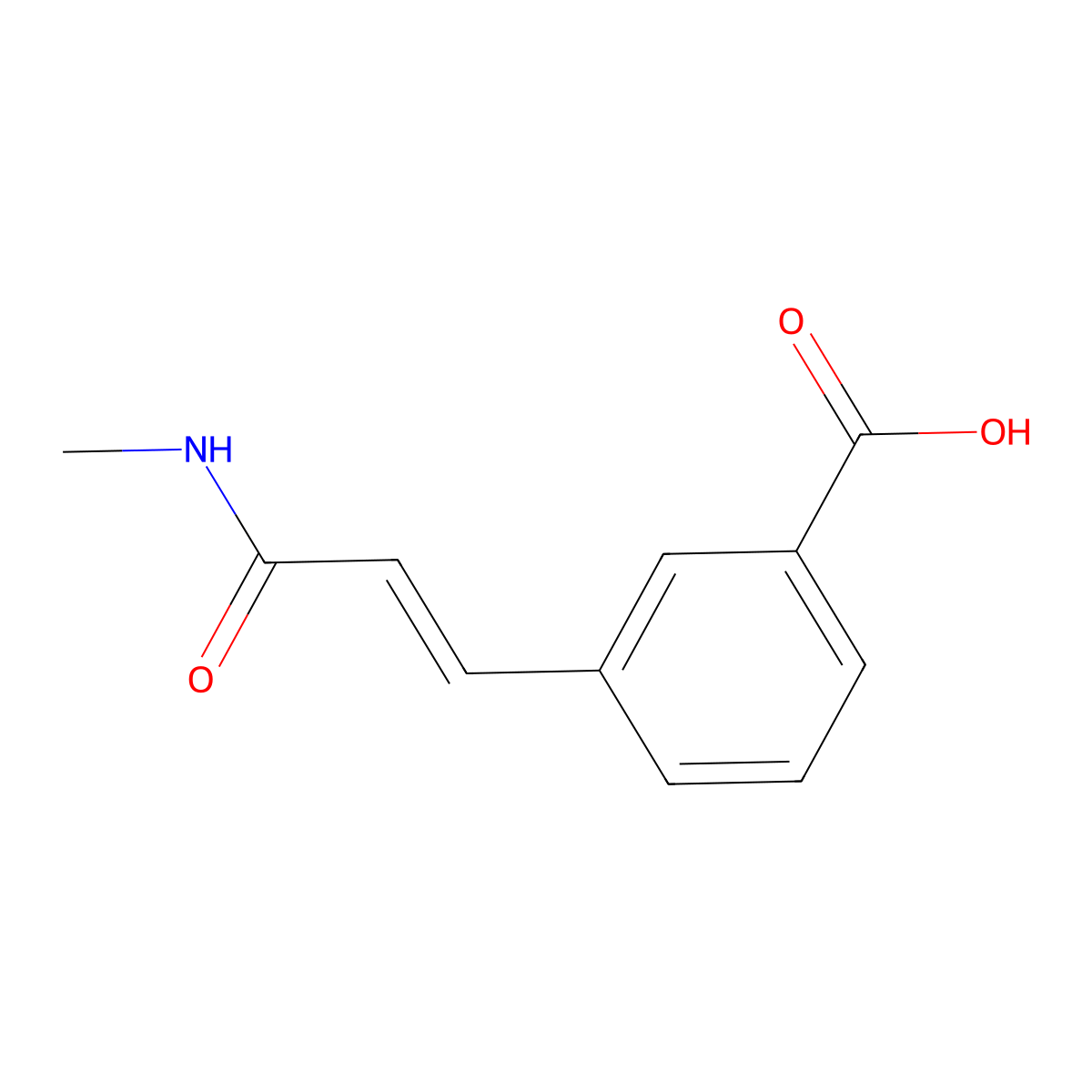 (E)-3-[3-(Methylamino)-3-oxo-1-propenyl]benzoic Acid molecular structure, CAS 2845132-46-7