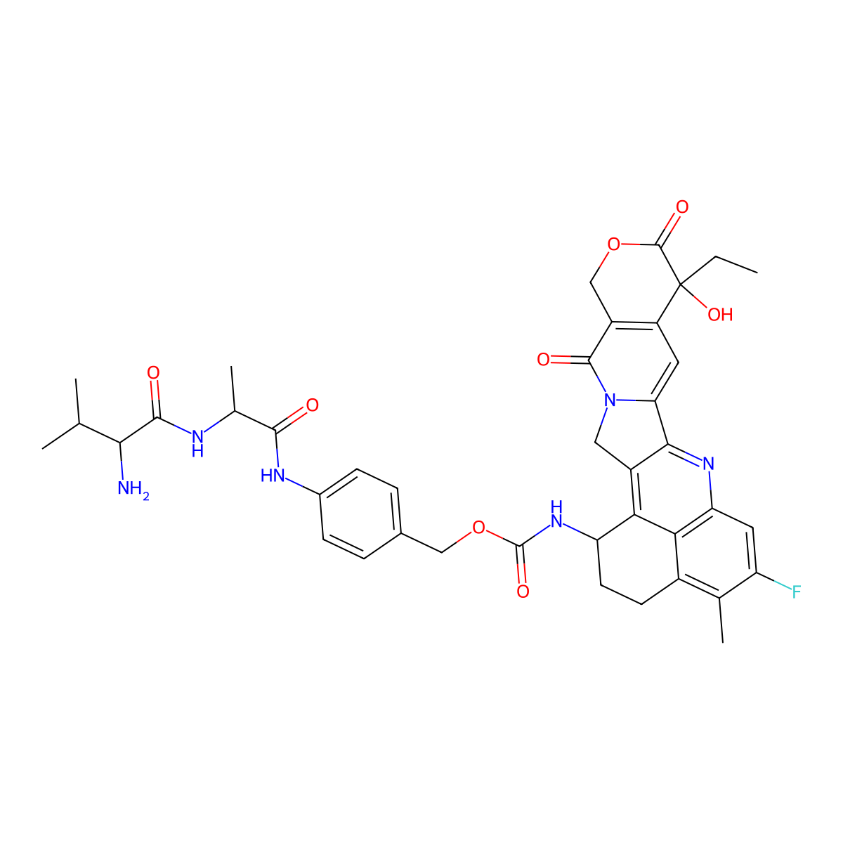 Val-Ala-PABC-Exatecan molecular structure, CAS 2845164-91-0