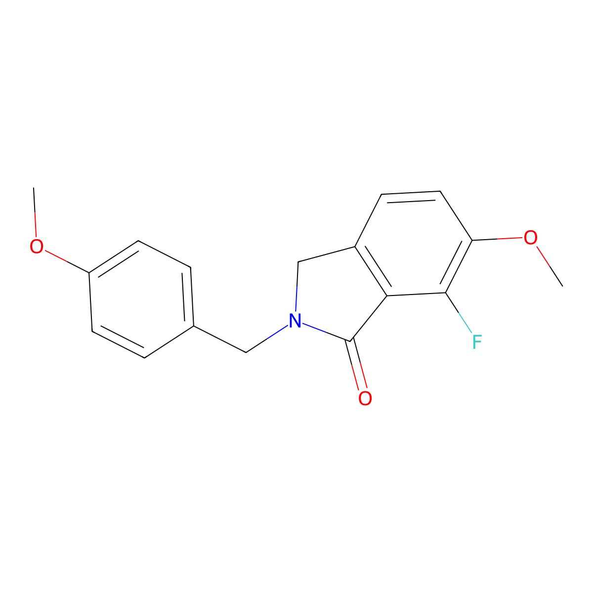 7-Fluoro-6-methoxy-2-(4-methoxybenzyl)isoindolin-1-one molecular structure, CAS 2845265-40-7