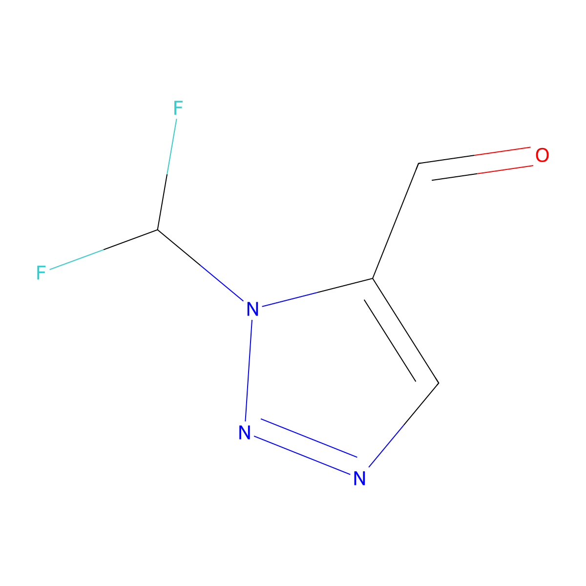 1-(Difluoromethyl)-1H-1,2,3-triazole-5-carbaldehyde molecular structure, CAS 2845318-70-7