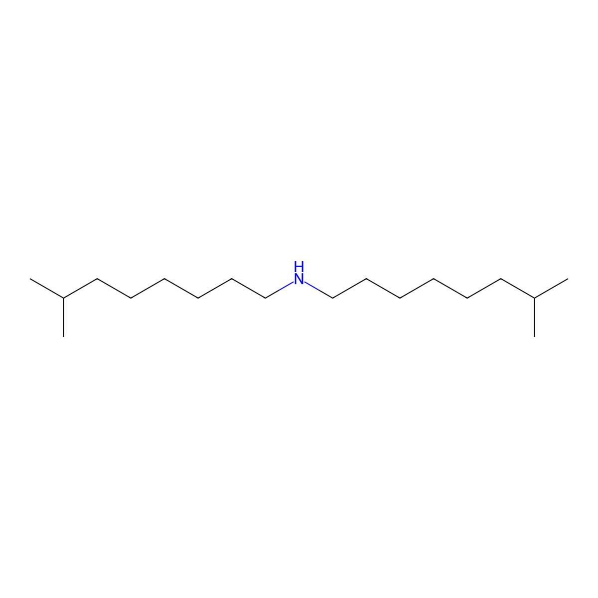 Isononanamine, N-isononyl- molecular structure, CAS 28454-70-8