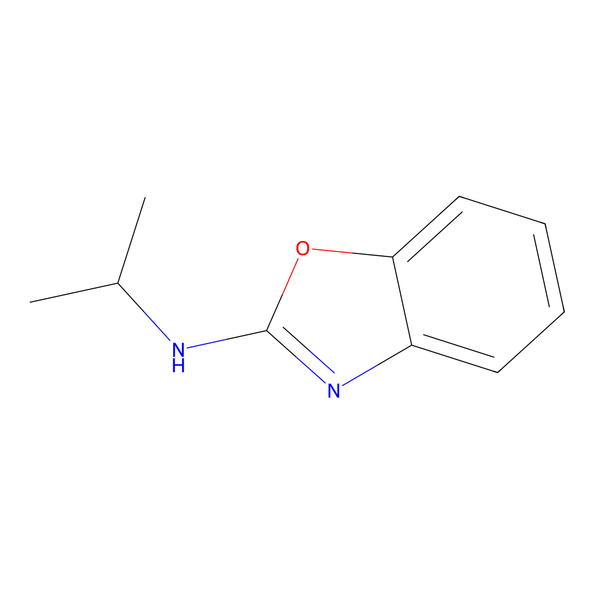 Benzoxazole, 2-(isopropylamino)- molecular structure, CAS 28455-42-7