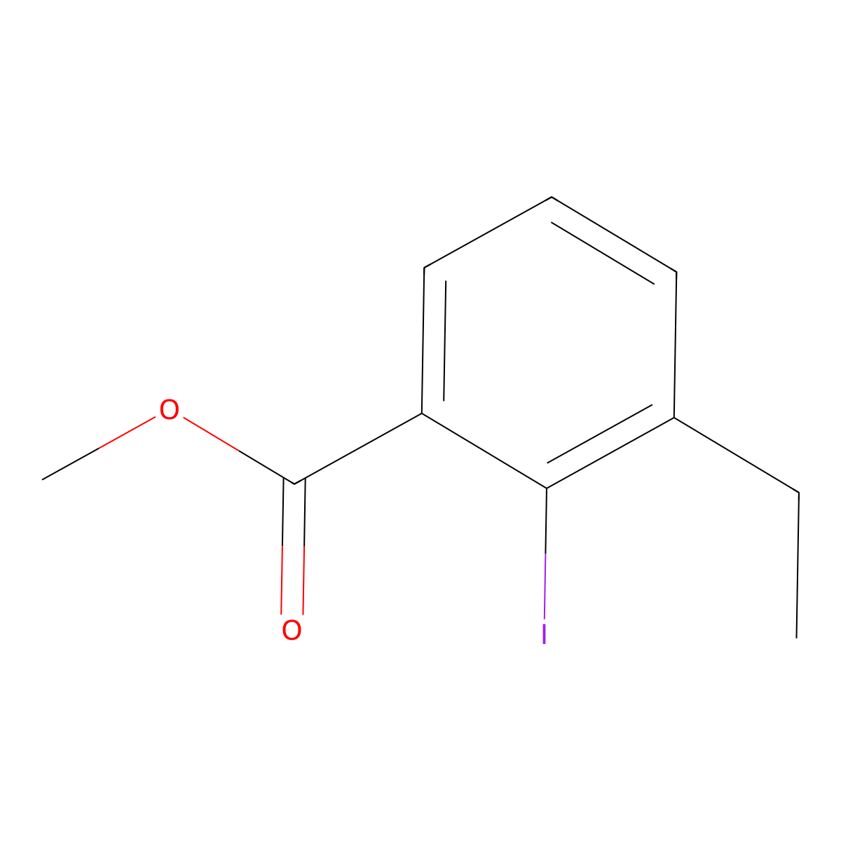 Methyl 3-ethyl-2-iodobenzoate molecular structure, CAS 28455-63-2