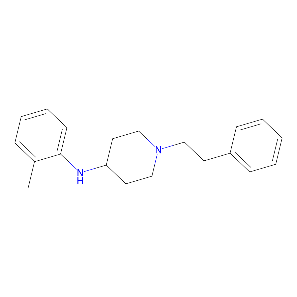 Despropionyl ortho-methylfentanyl molecular structure, CAS 28456-18-0