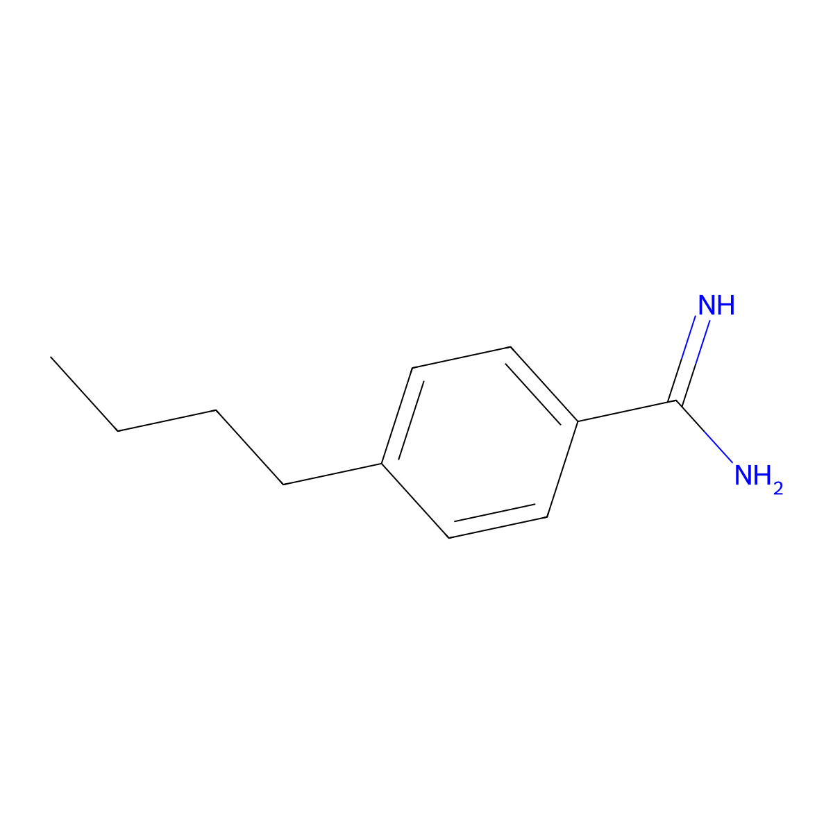4-Butyl-benzamidine molecular structure, CAS 28456-39-5