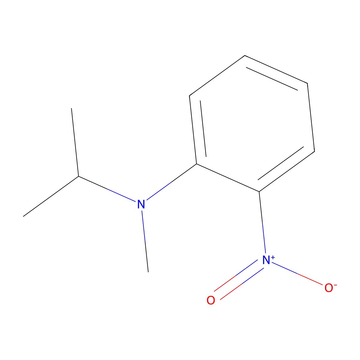 N-methyl-2-nitro-N-(propan-2-yl)aniline molecular structure, CAS 28458-44-8