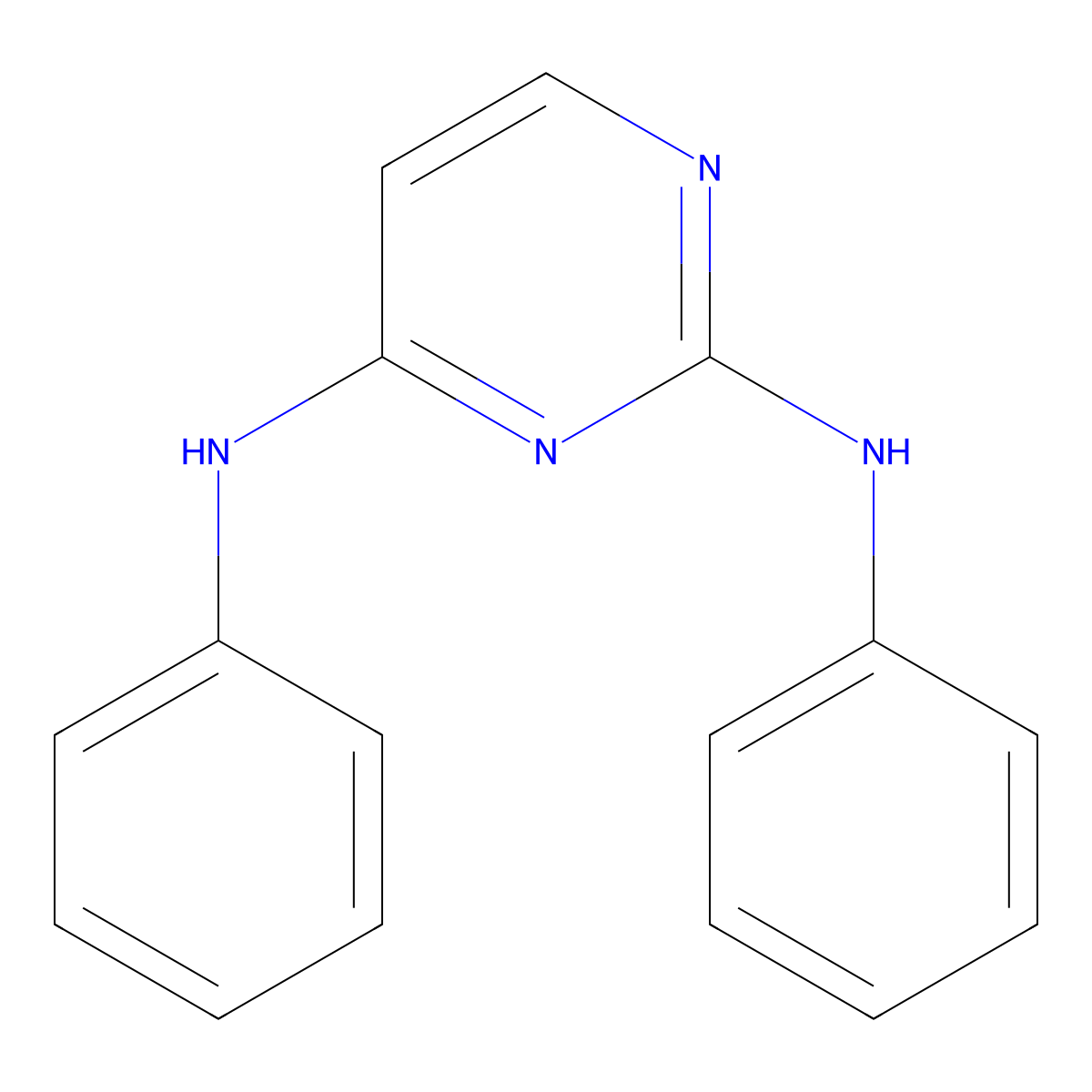 2-N,4-N-diphenylpyrimidine-2,4-diamine molecular structure, CAS 28458-89-1
