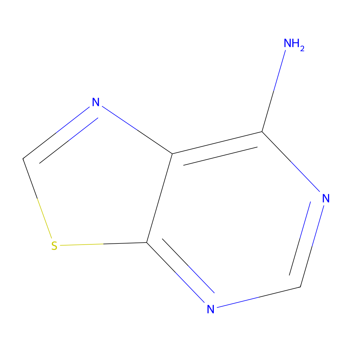 Thiazolo[5,4-d]pyrimidin-7-amine molecular structure, CAS 2846-90-4