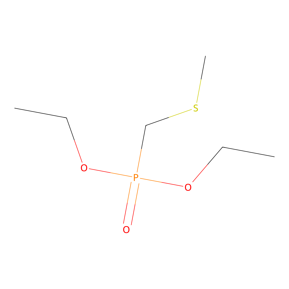 Diethyl P-((methylthio)methyl)phosphonate molecular structure, CAS 28460-01-7