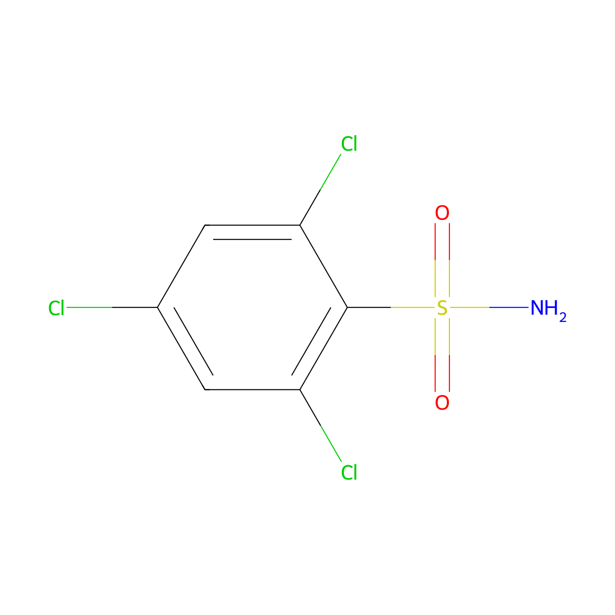 2,4,6-Trichlorobenzenesulfonamide molecular structure, CAS 28460-30-2