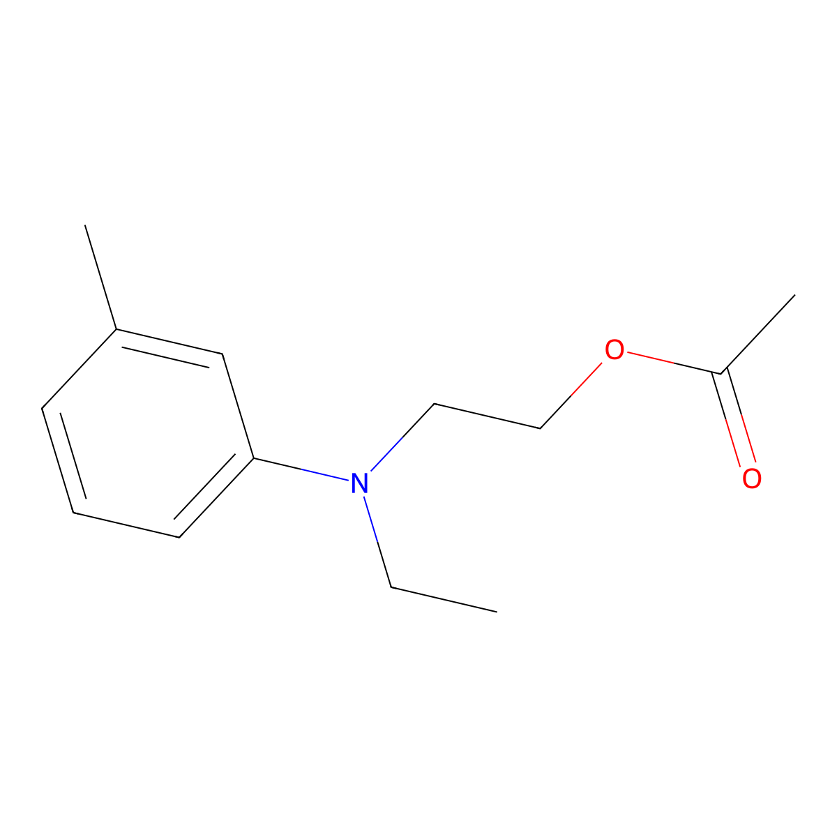 2-[Ethyl(3-methylphenyl)amino]ethyl acetate molecular structure, CAS 28462-19-3