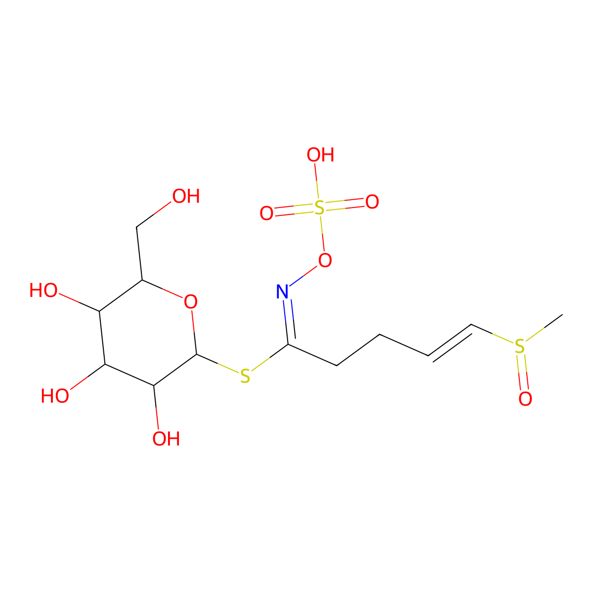 Glucoraphenin molecular structure, CAS 28463-24-3