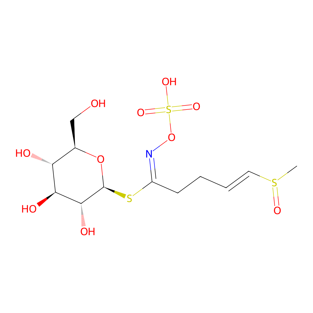 Glucoraphenin molecular structure, CAS 28463-24-3