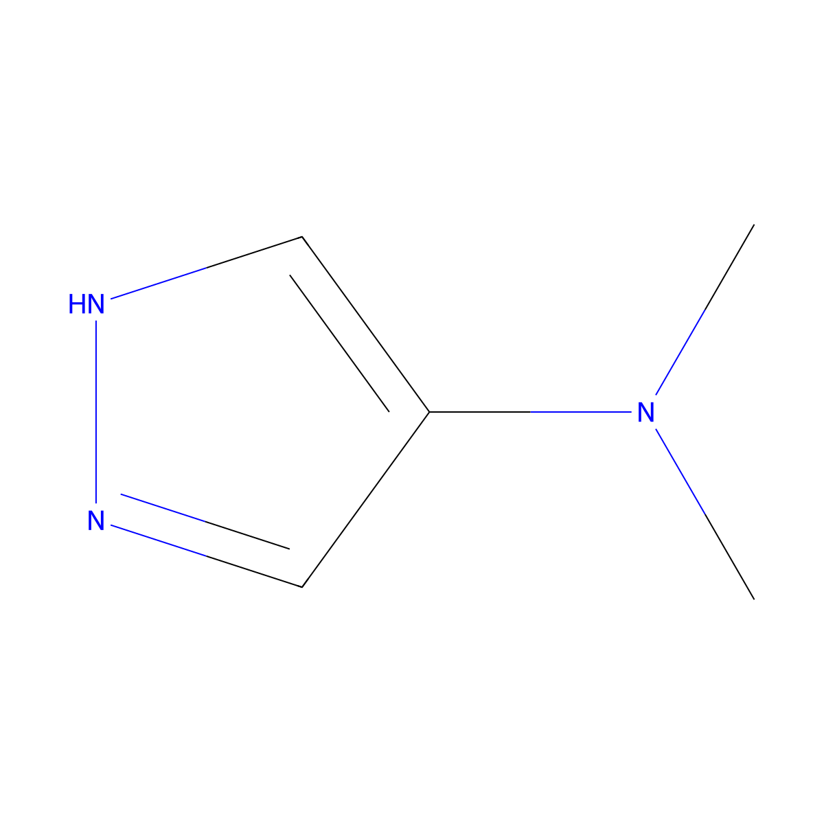 N,N-Dimethyl-1H-pyrazol-4-amine molecular structure, CAS 28465-86-3