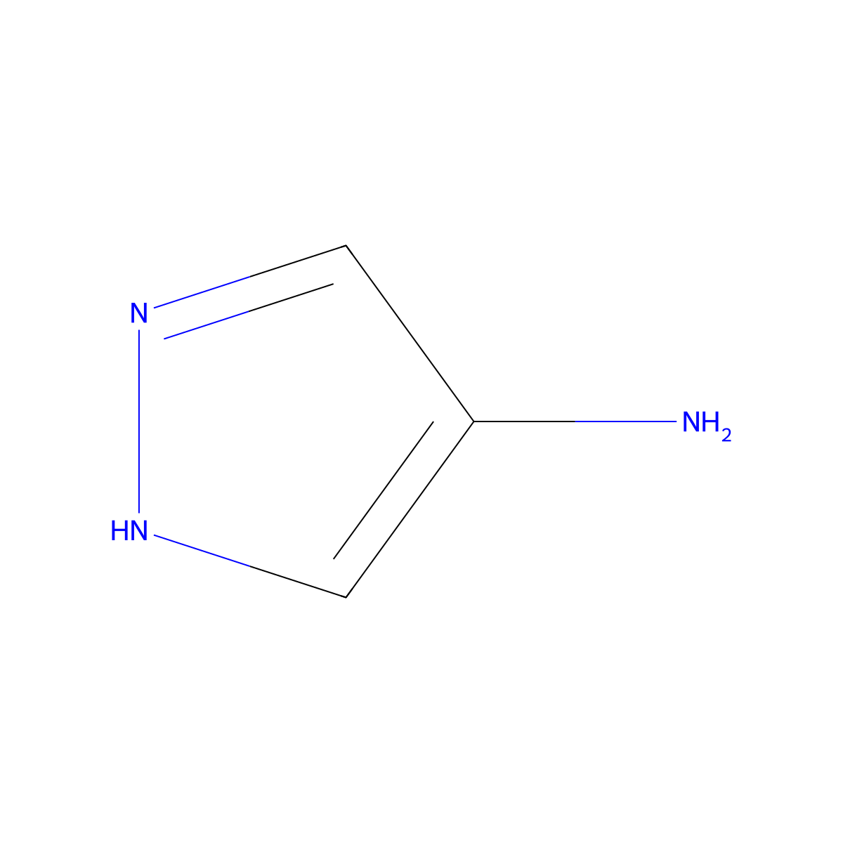 1H-pyrazol-4-amine molecular structure, CAS 28466-26-4